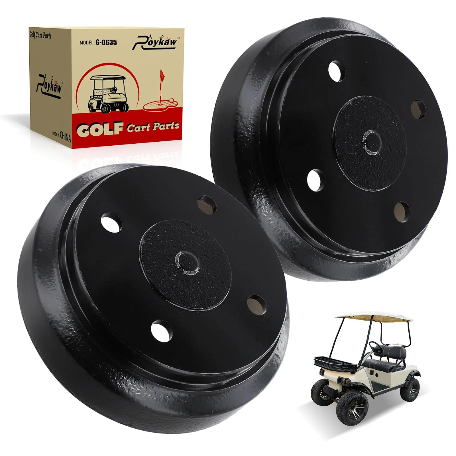 Roykaw Rear Brake Drums for Club Car DS & Precedent