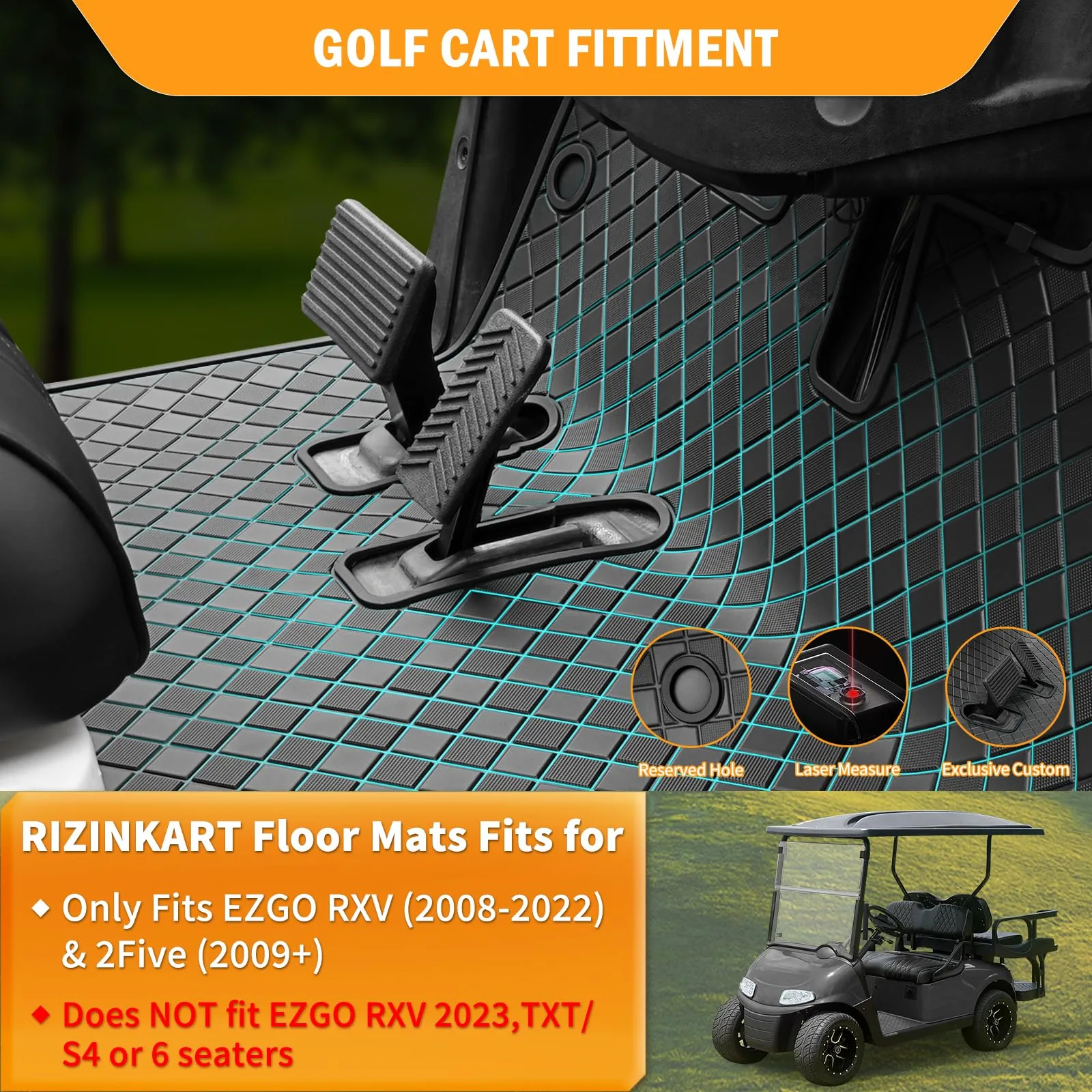 RIZINKART Floor Mat for E-Z-GO RXV 2008-2022 and 2Five image 2