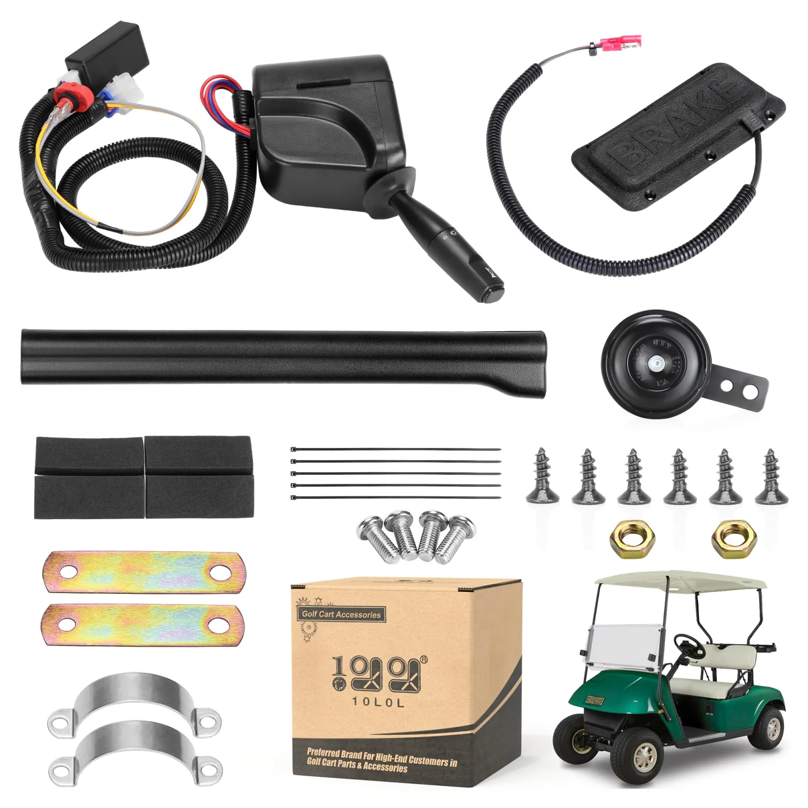 10L0L Golf Cart Turn Signal Kit with 9-Pin Harness