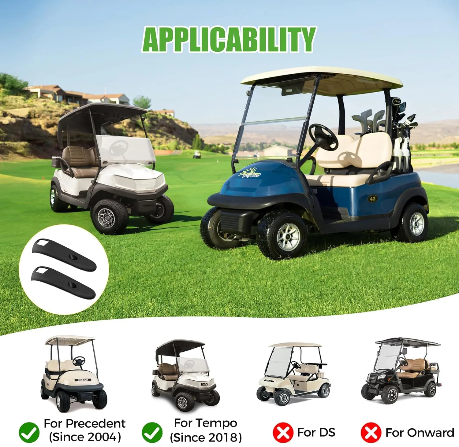 10L0L Club Car Front Canopy Support Cover Kit image 3