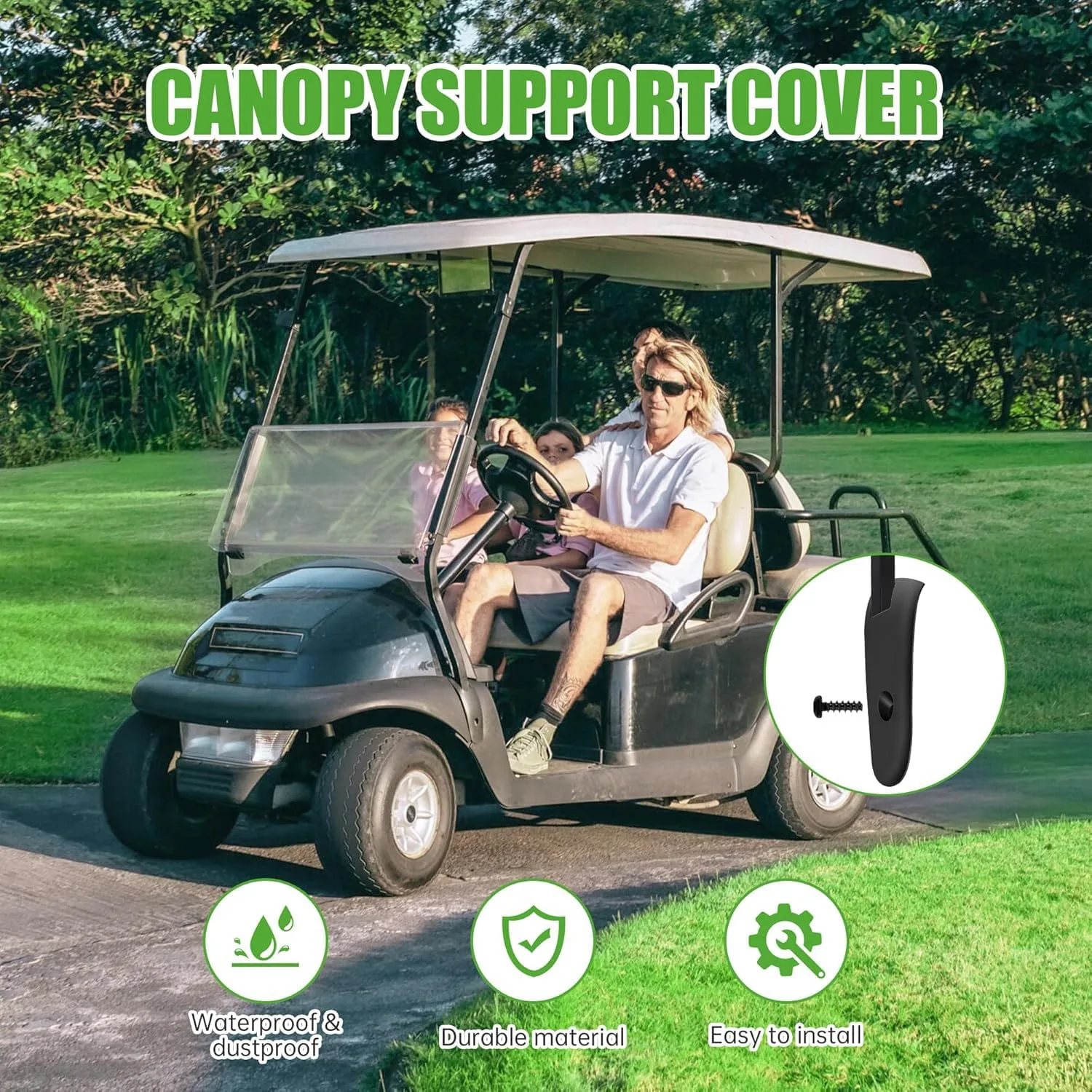 10L0L Club Car Front Canopy Support Cover Kit image 4