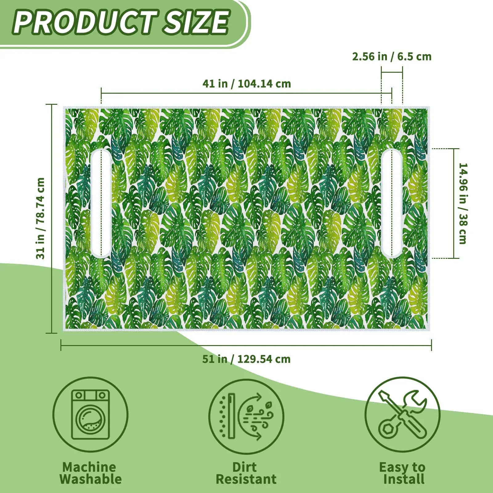 Tiveruda Tropical Leaves Golf Cart Seat Cover image 2