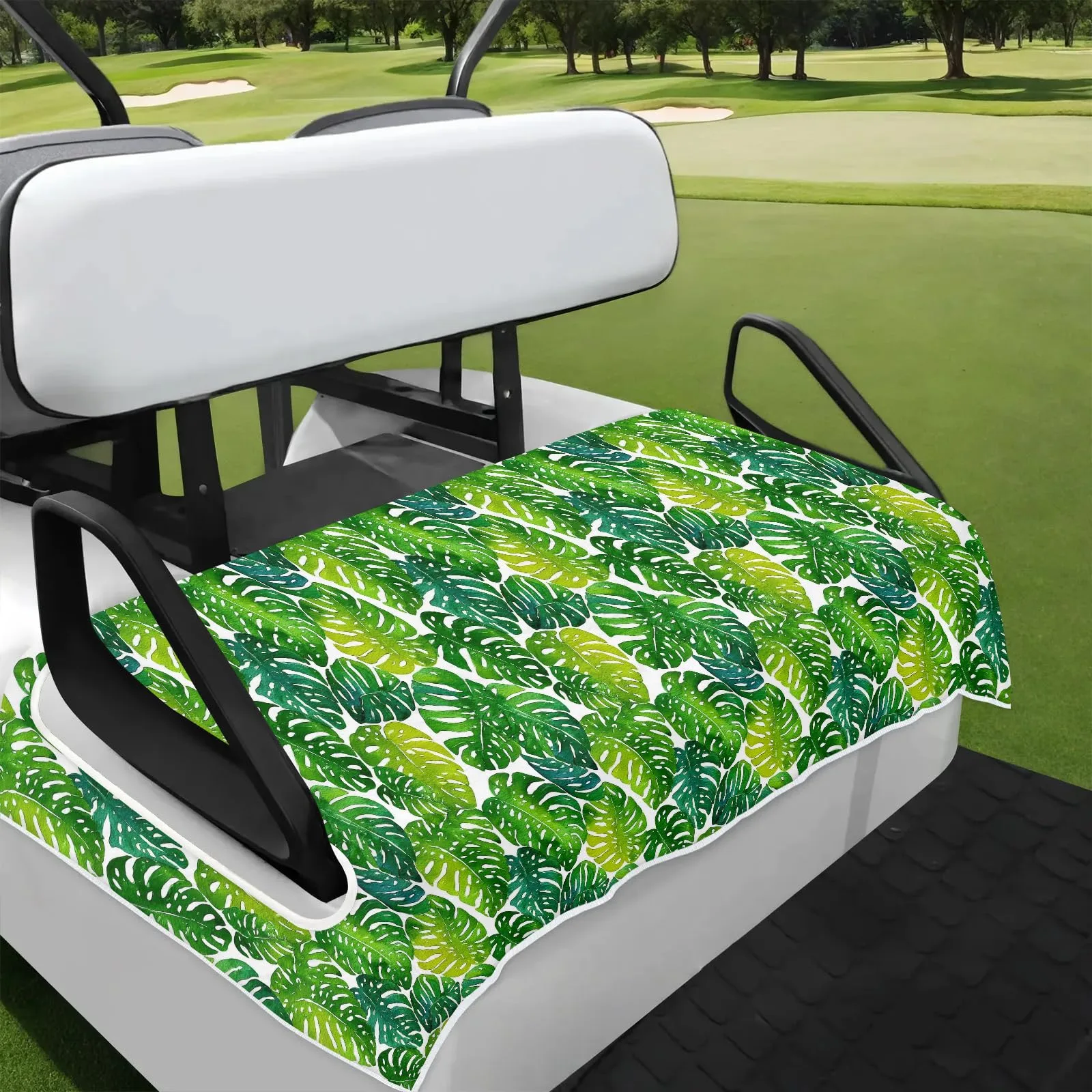 Tiveruda Tropical Leaves Golf Cart Seat Cover