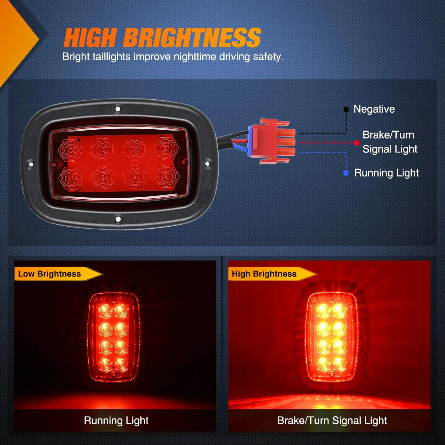 Nilight TL-642 LED Taillights for Club Car DS image 3