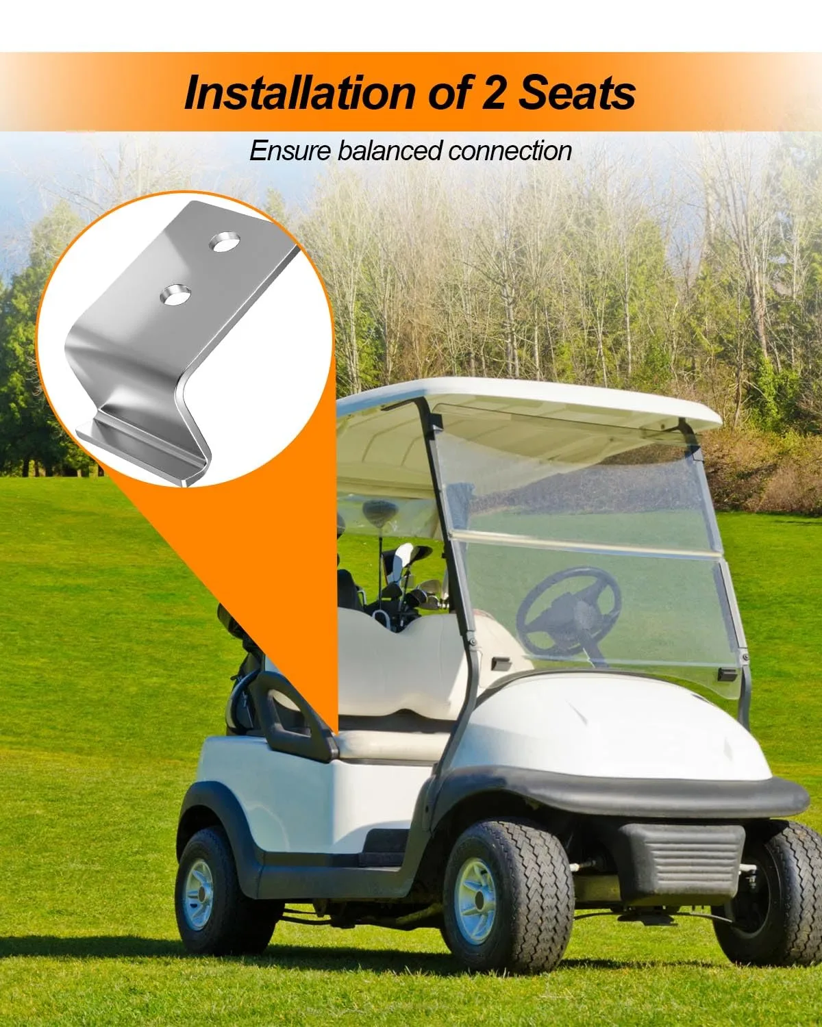HUQUZN Seat Hinges for E-Z-GO Marathon Golf Carts image 4