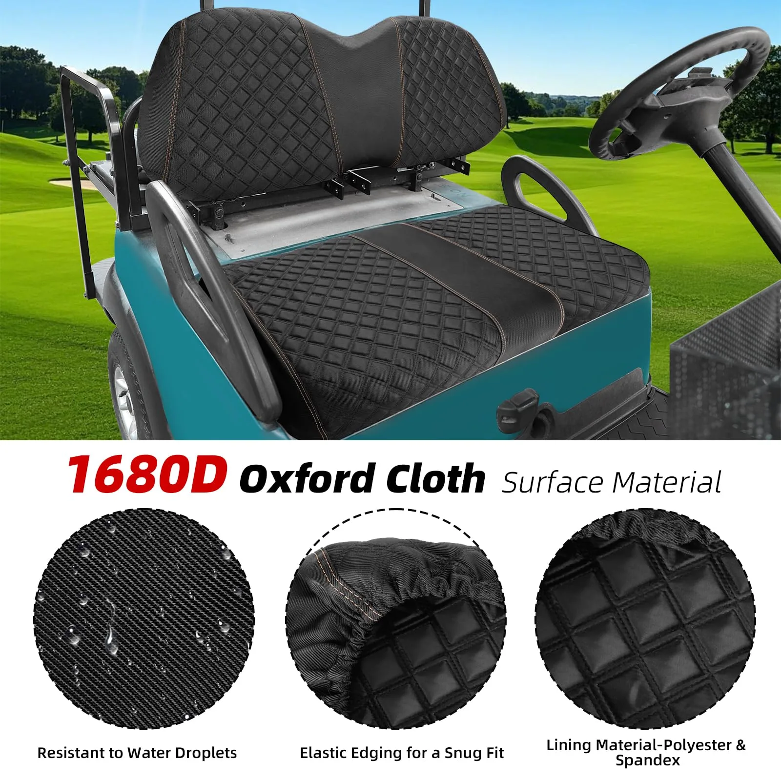 Roykaw Front Seat Covers for Club Car Precedent AU-0562RN image 2