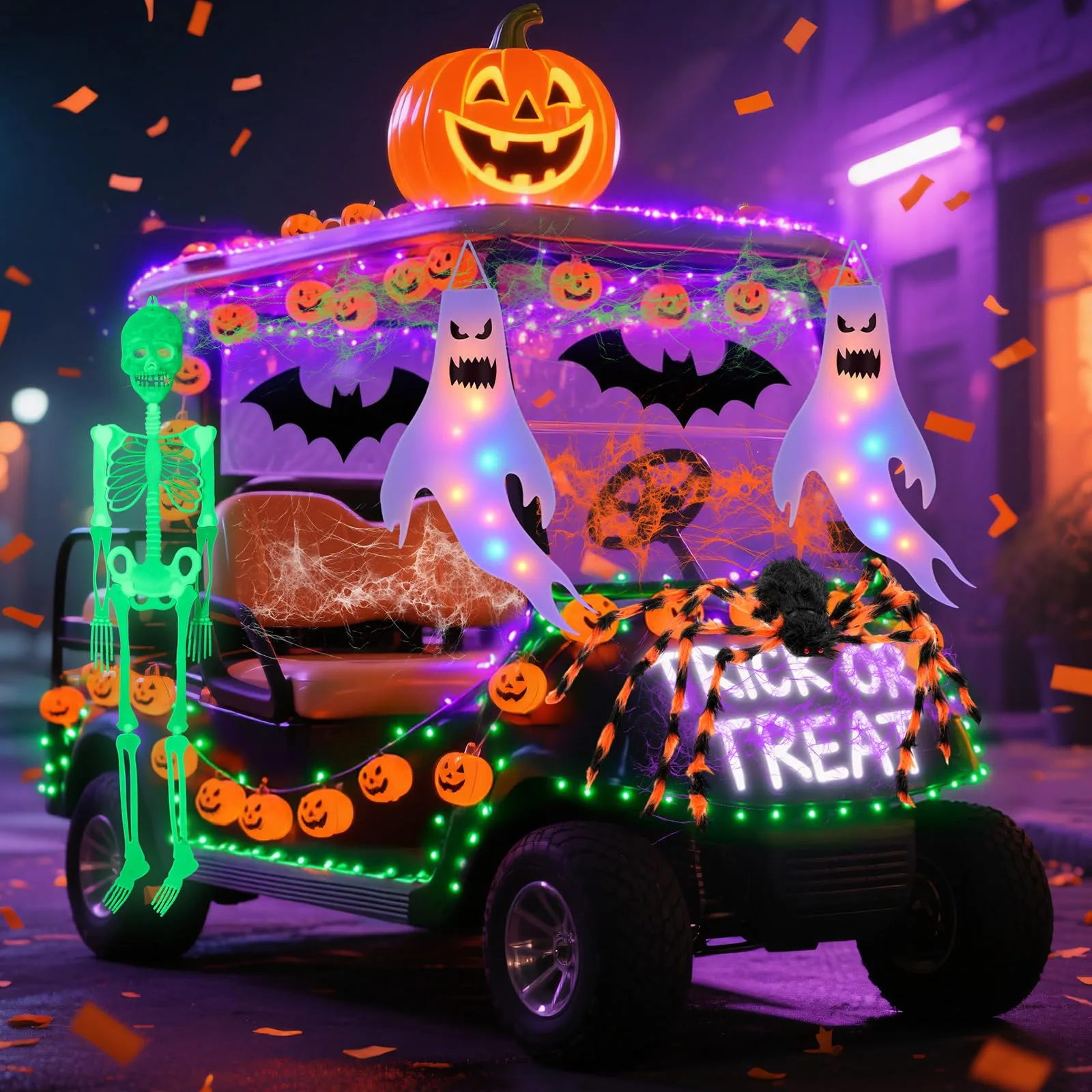 Crowye Halloween Glow-in-the-Dark Golf Cart Decoration Kit YCL-Crowye-2735 image 4