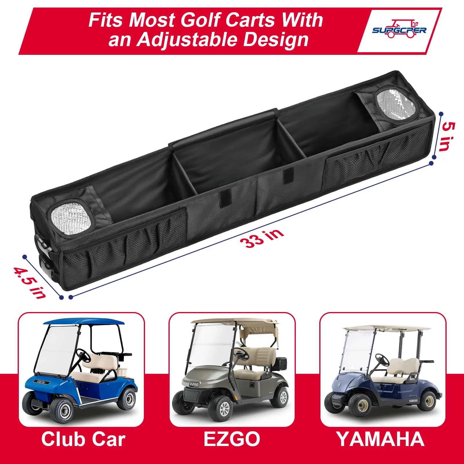 SUPGCPER Golf Cart Front Storage Basket Organizer image 3