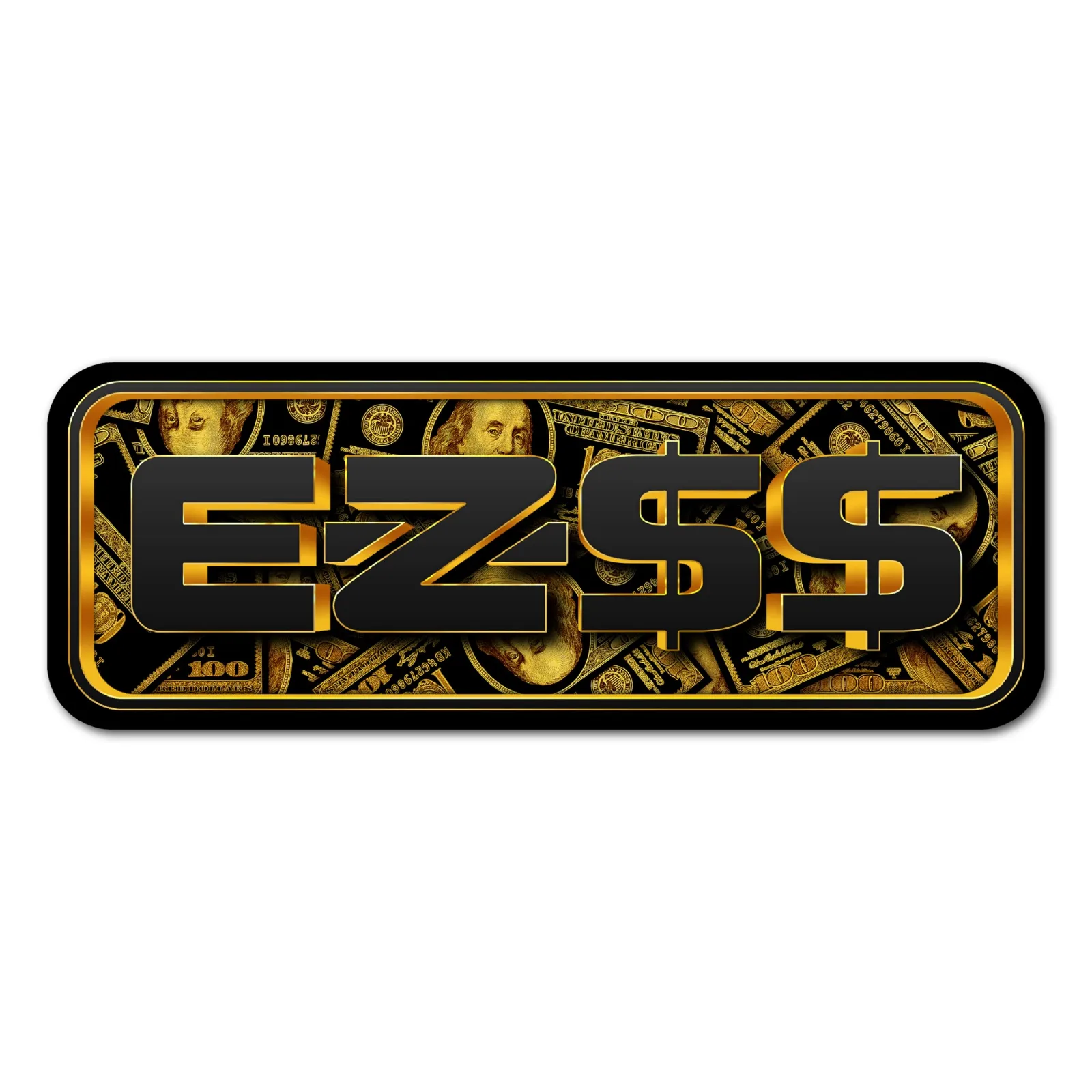 Gimme Golf USA EZ-GO RXV Black & Gold Name Plate