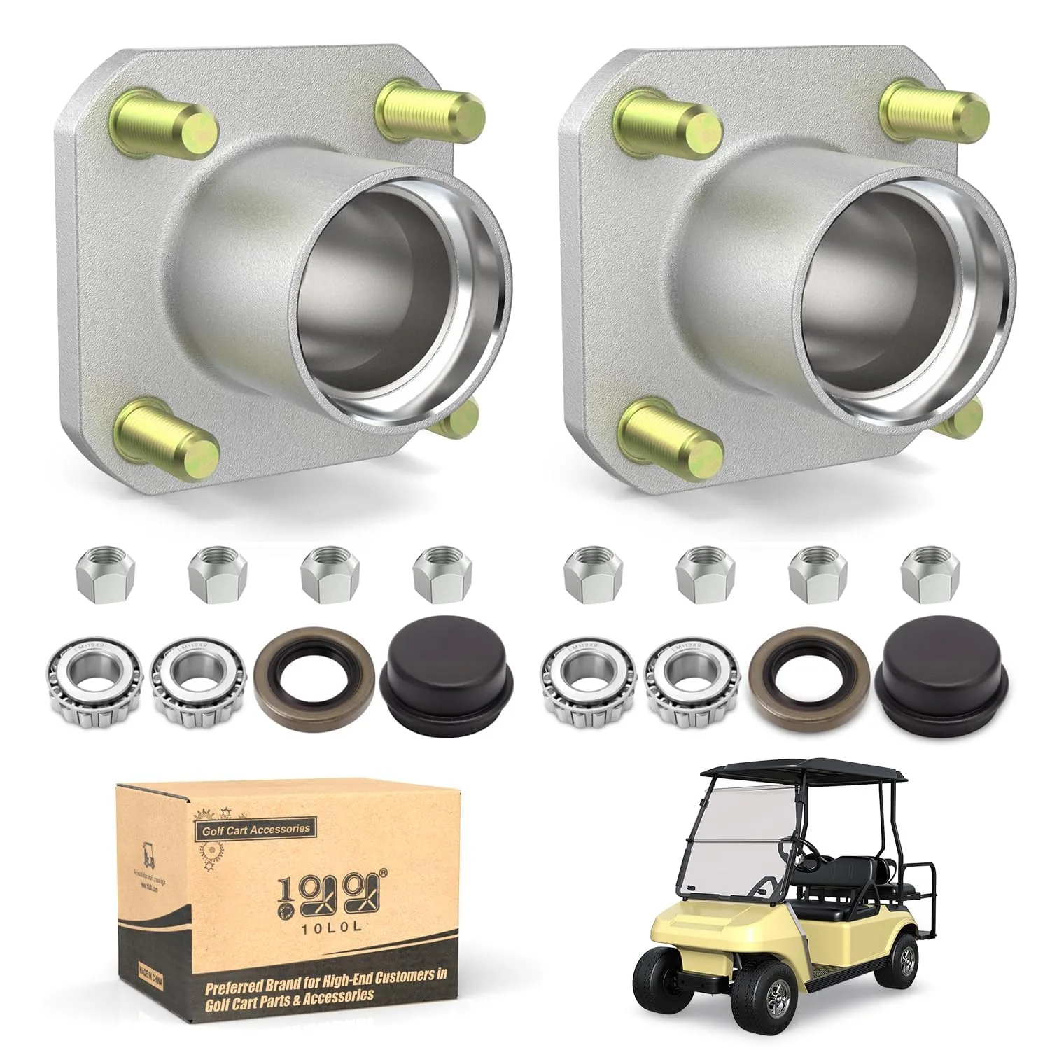 10L0L Front Wheel Hub Kit for Club Car DS 1981-2003