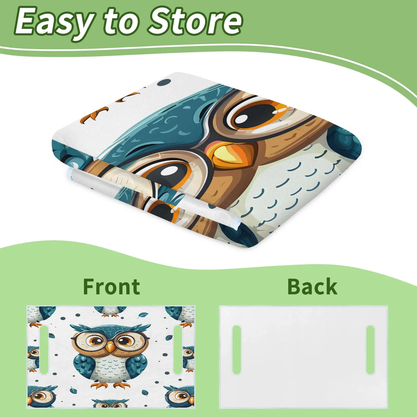 Tiveruda Bird Owl Golf Cart Seat Cover, 51 x 31 Inches image 4