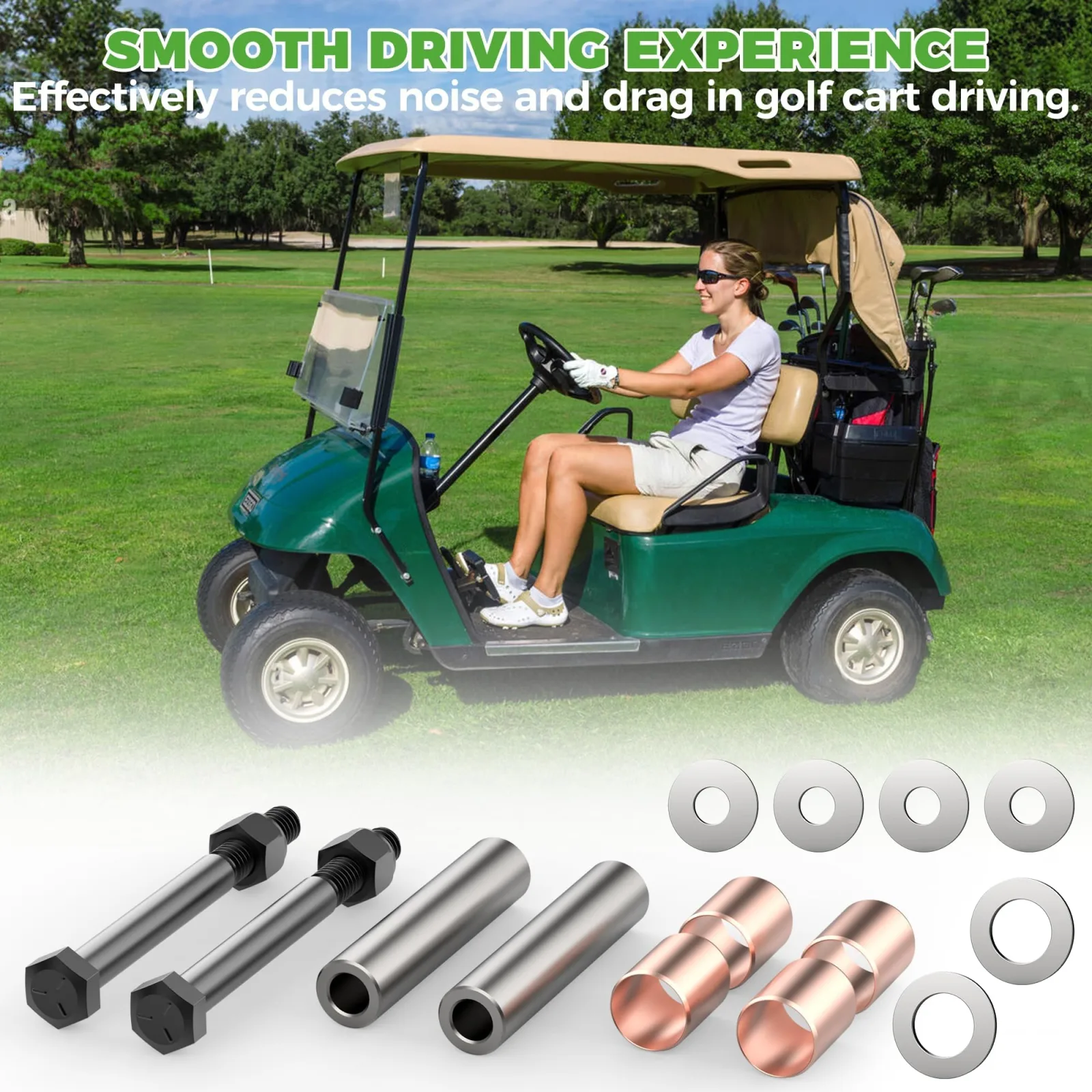 10L0L Spindle King Pin Bushing Kit for E-Z-GO DCS image 4