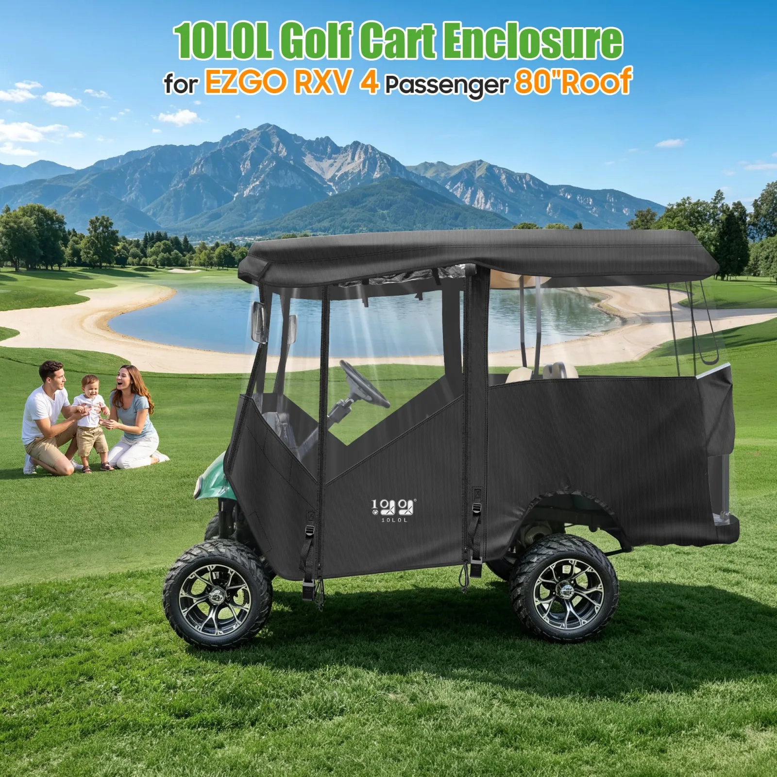 10L0L Enclosure for E-Z-GO RXV 4-Passenger 80-Inch Roof image 2