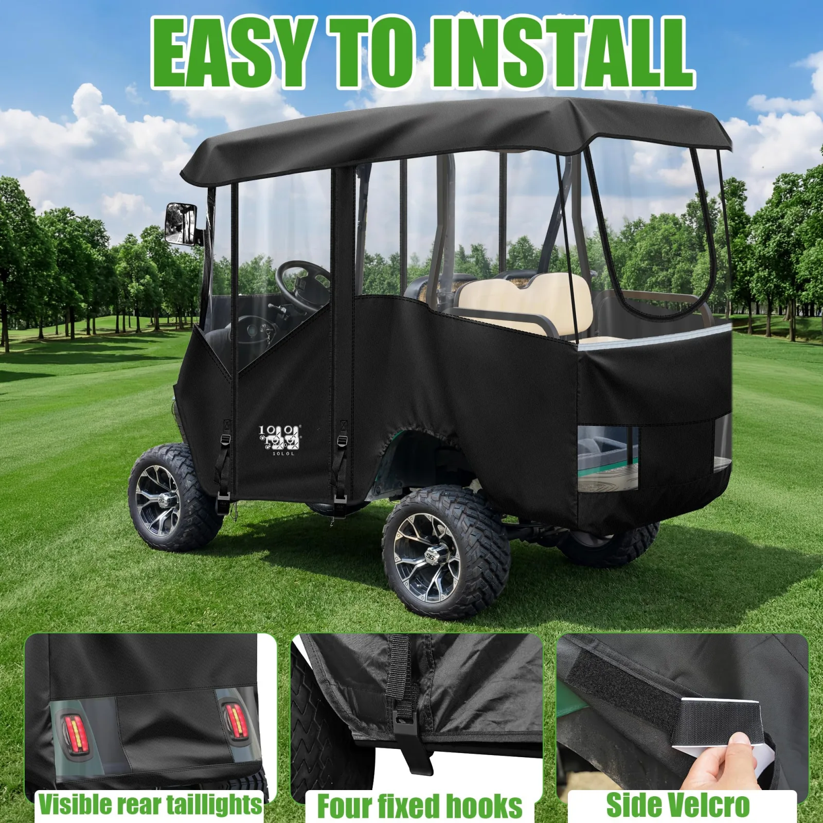 10L0L Enclosure for E-Z-GO RXV 4-Passenger 80-Inch Roof image 4