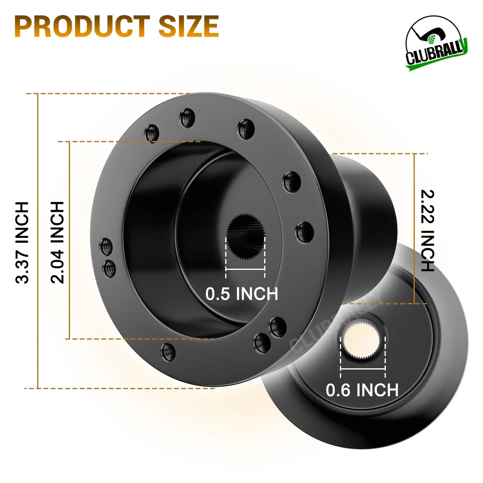 CLUBRALLY Yamaha Golf Cart Steering Wheel Adapter image 4
