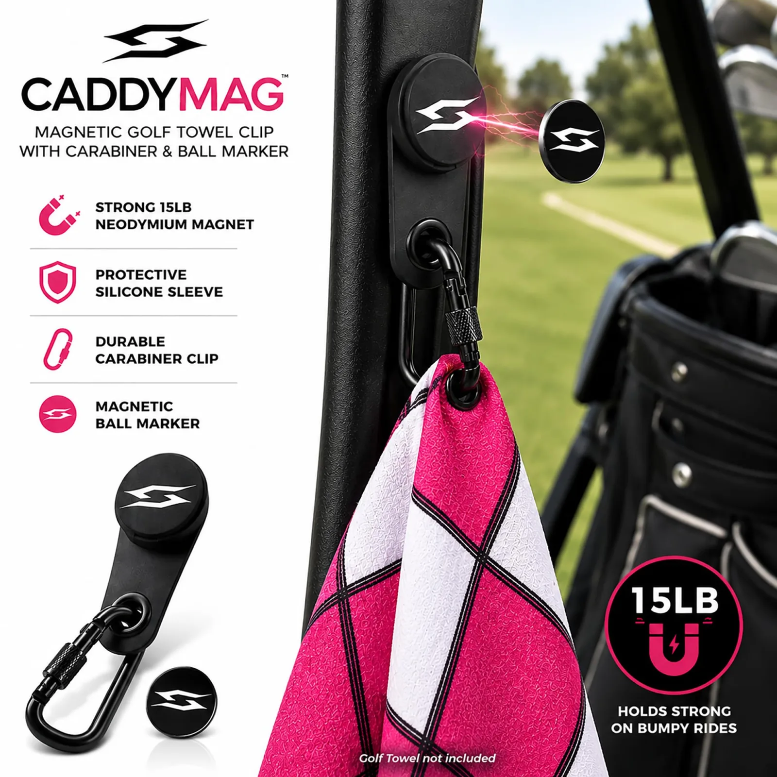 Scale Wear Design CaddyMag Magnetic Towel Clip & Ball Marker image 2