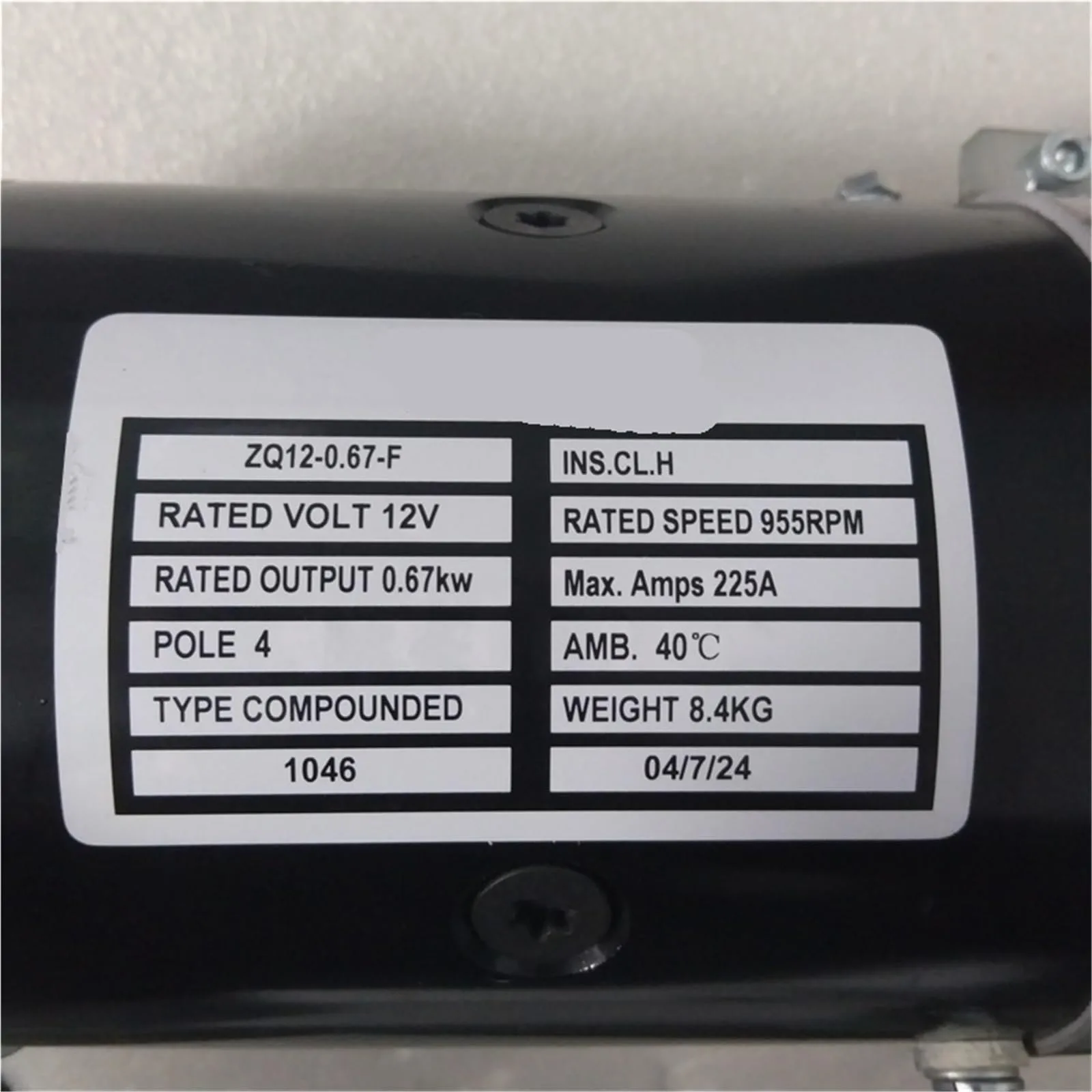 QIJUQKXI Golf Cart Starting Motor ZQ12-0.67-F 12V image 3