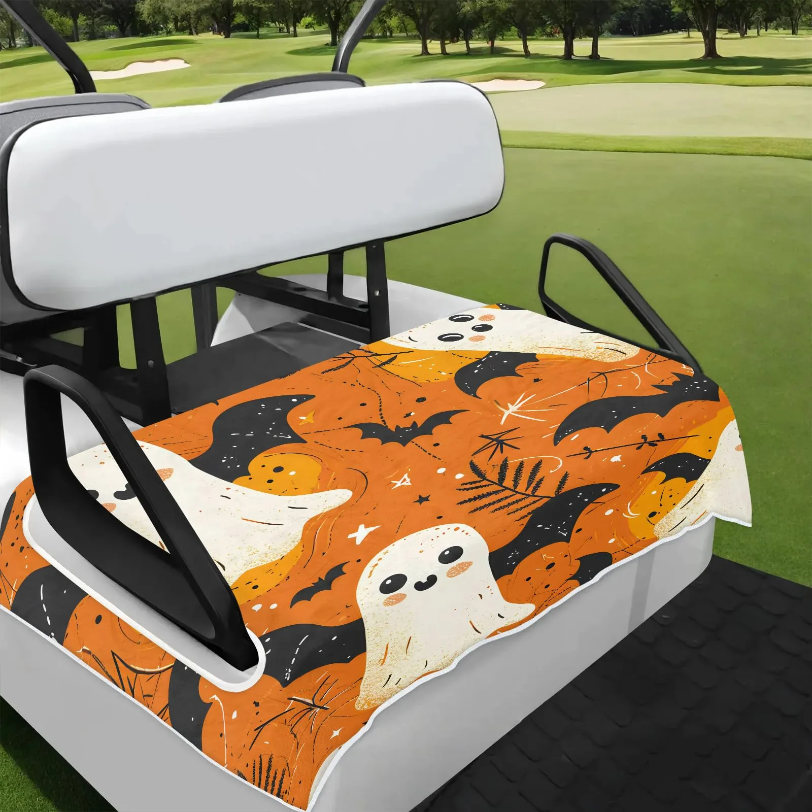 Tiveruda Halloween Ghost Golf Cart Seat Cover 51 x 31 in