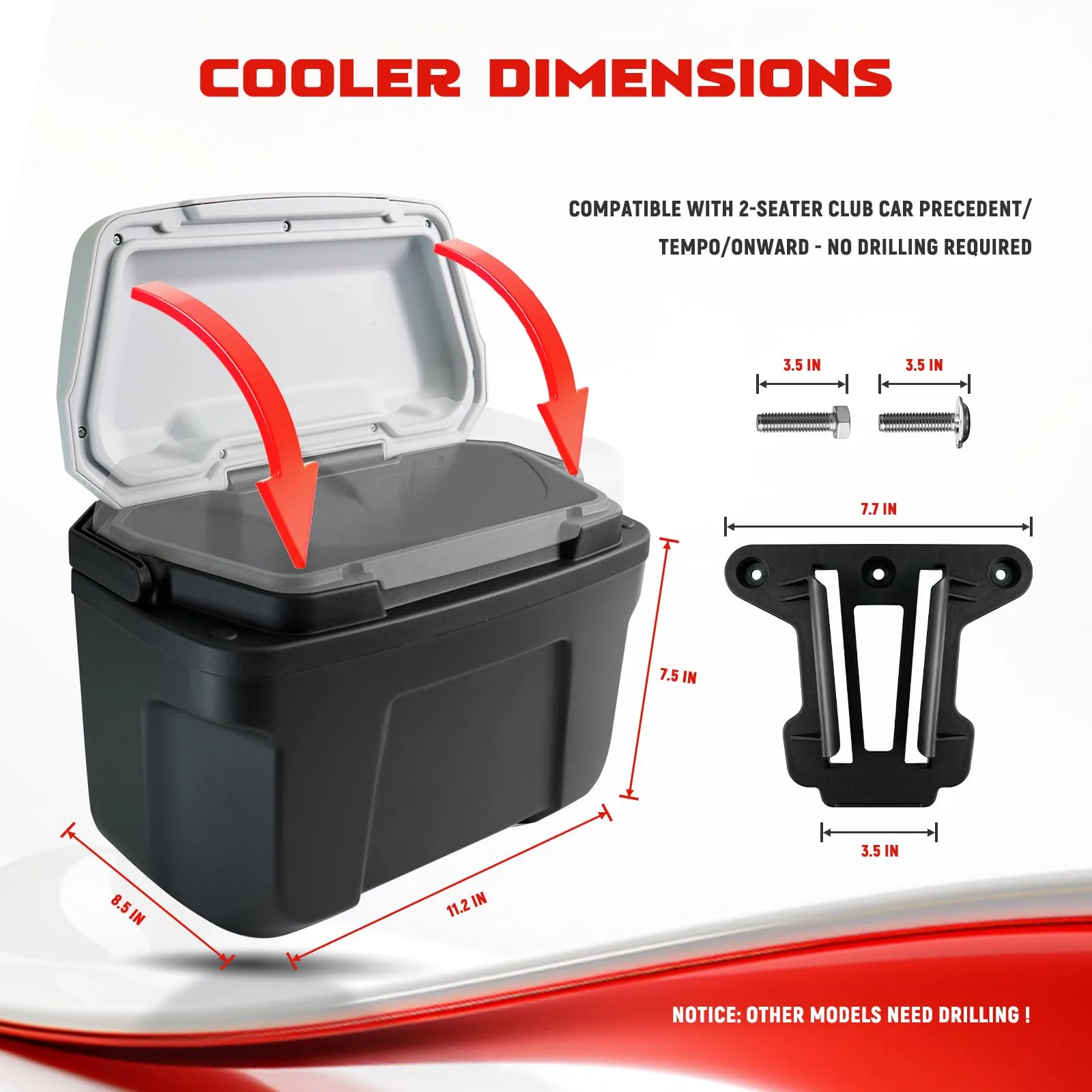 SAMXOMAP Cooler Kit for Club Car Precedent 2-Seater image 2