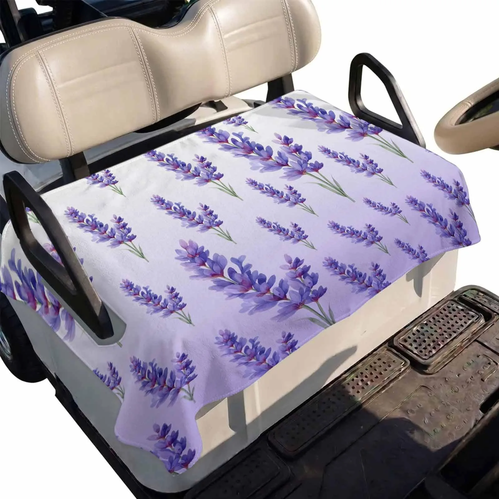 DecorLovee Purple Golf Cart Seat Cover, 51 x 31 Inch