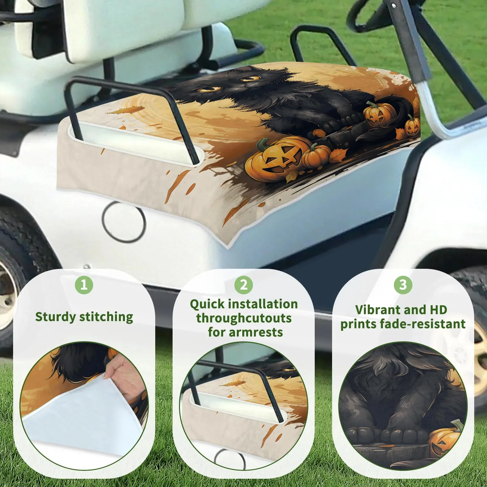 Tiveruda Golf Cart Seat Cover for Double Seats, 51 x 31 in image 3