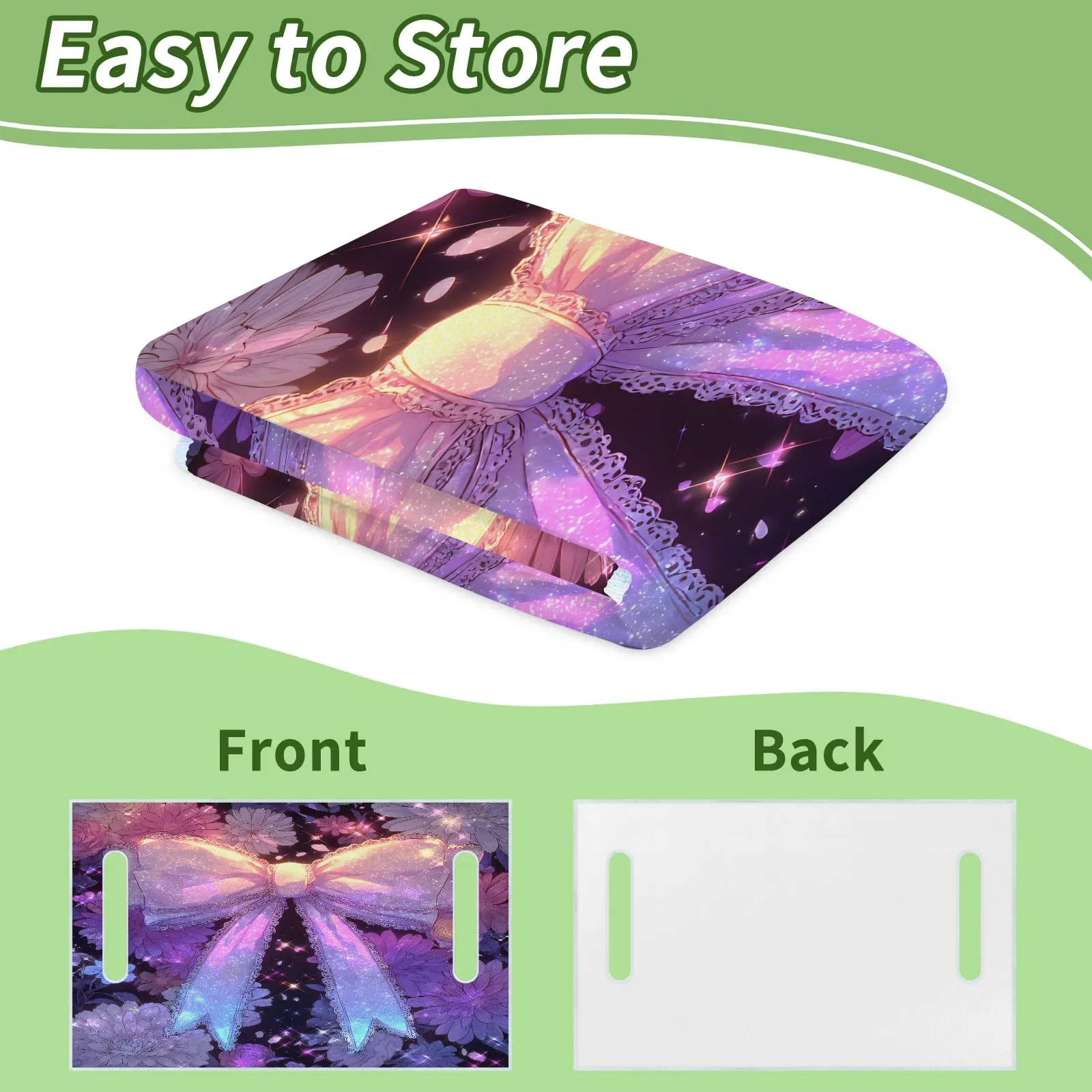 Tiveruda Purple Vivid Bow Universal Golf Cart Seat Cover 51" x 31" image 4