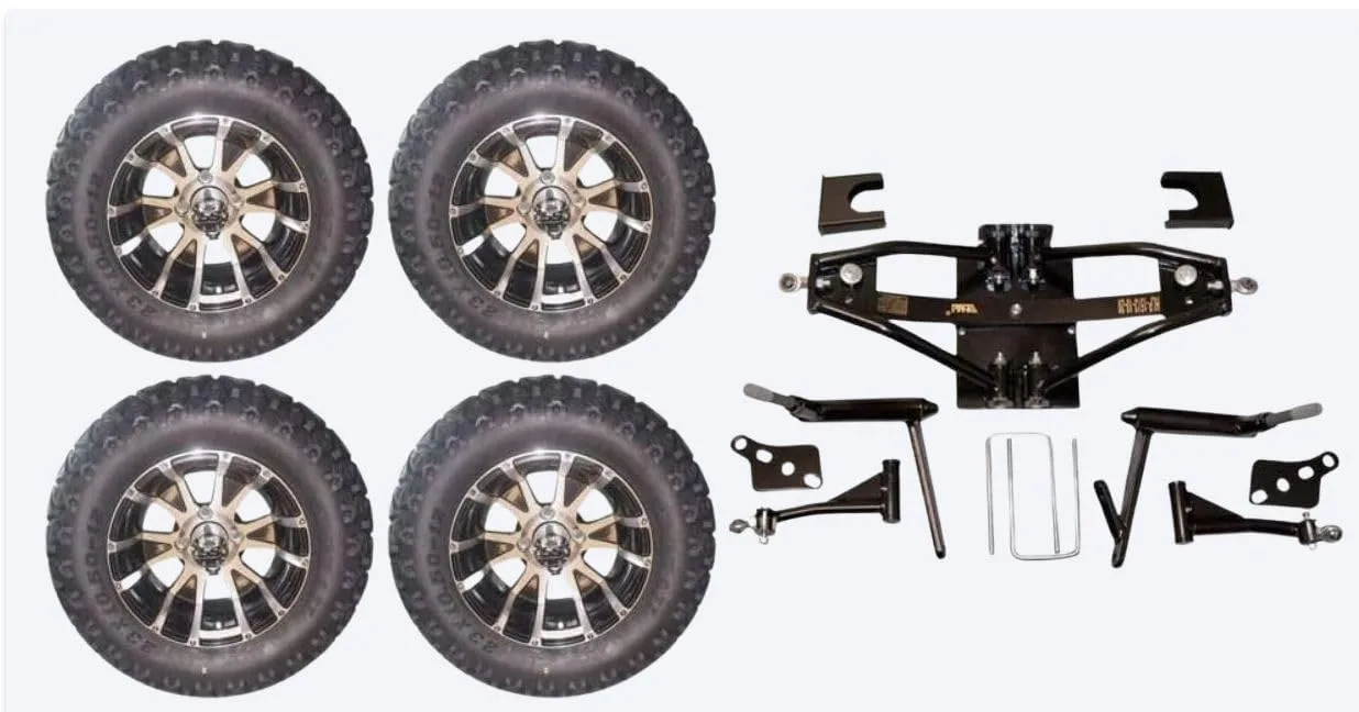 3G 6-Inch Lift Kit with 12-Inch Wheels for Club Car DS