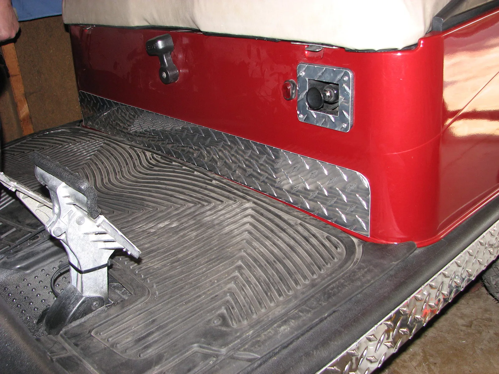 J & O Carts Parts E-Z-GO RXV Diamond Plate Kick Panel