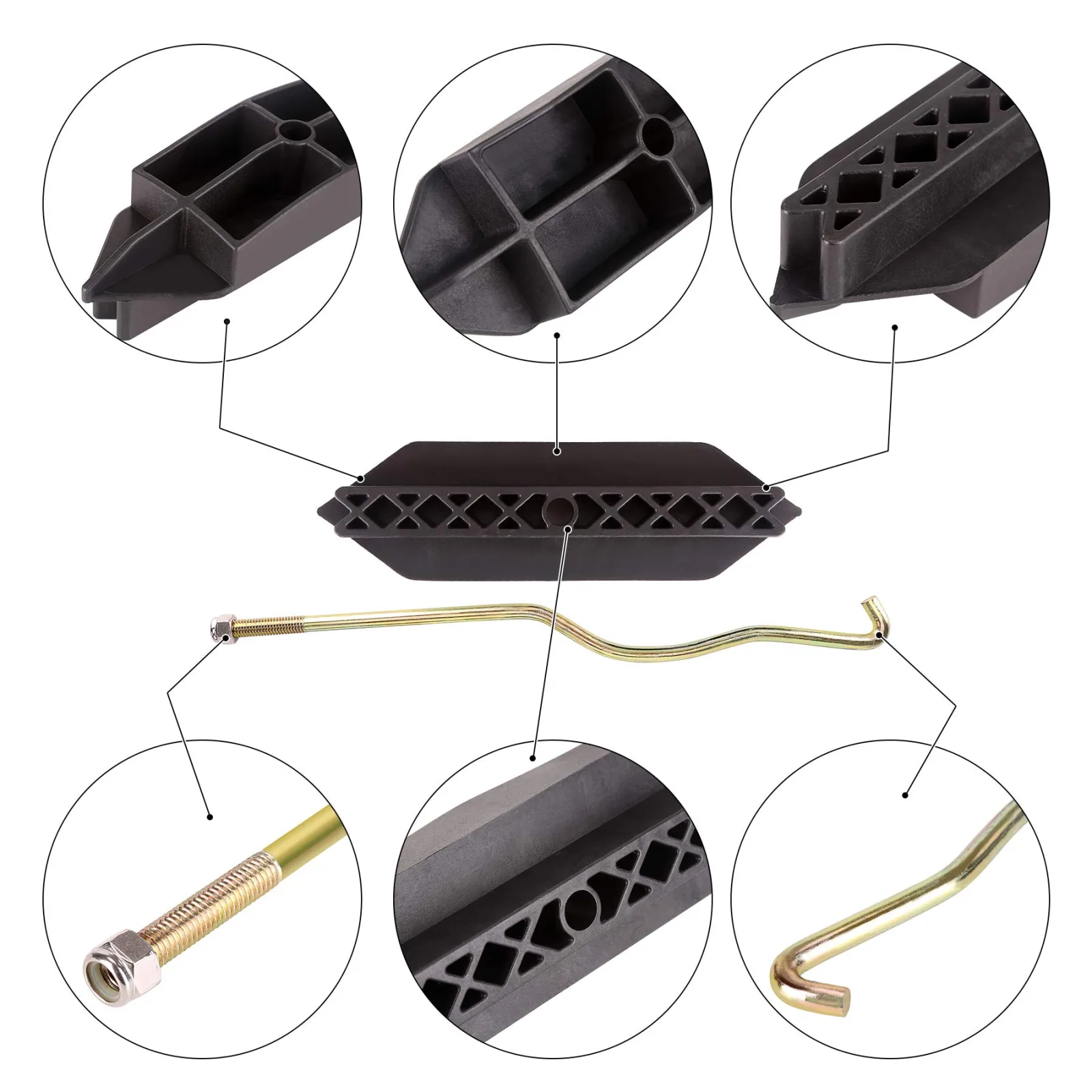 10L0L Battery Hold-Down Plate Kit for Club Car Precedent image 3