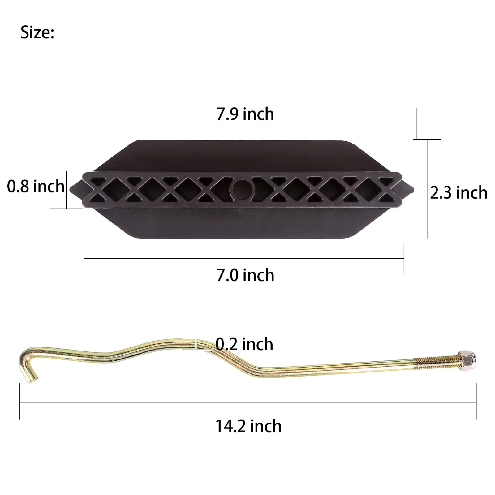 10L0L Battery Hold-Down Plate Kit for Club Car Precedent image 4