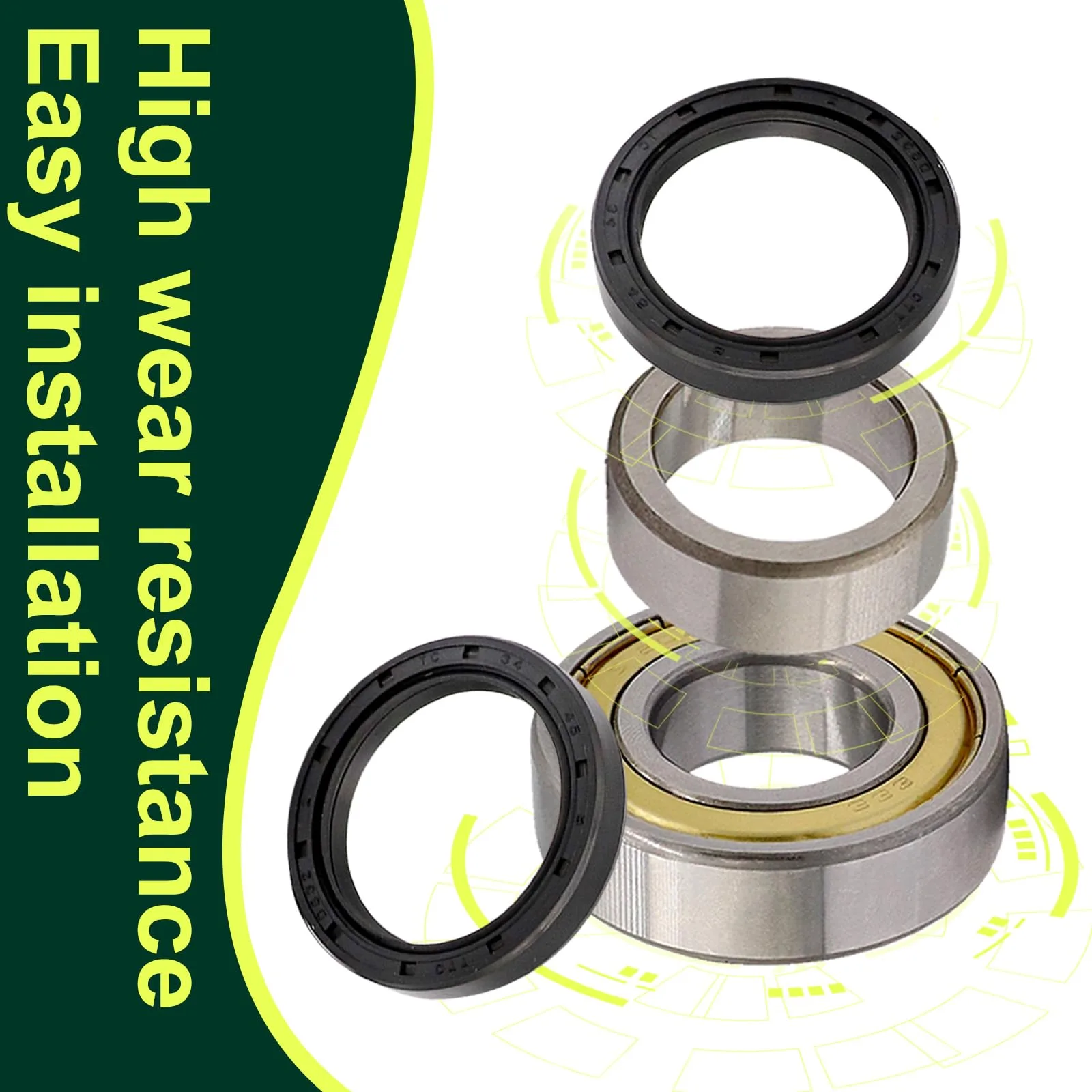 Panglong Rear Axle Bearing Kit for Club Car DS & Precedent image 2