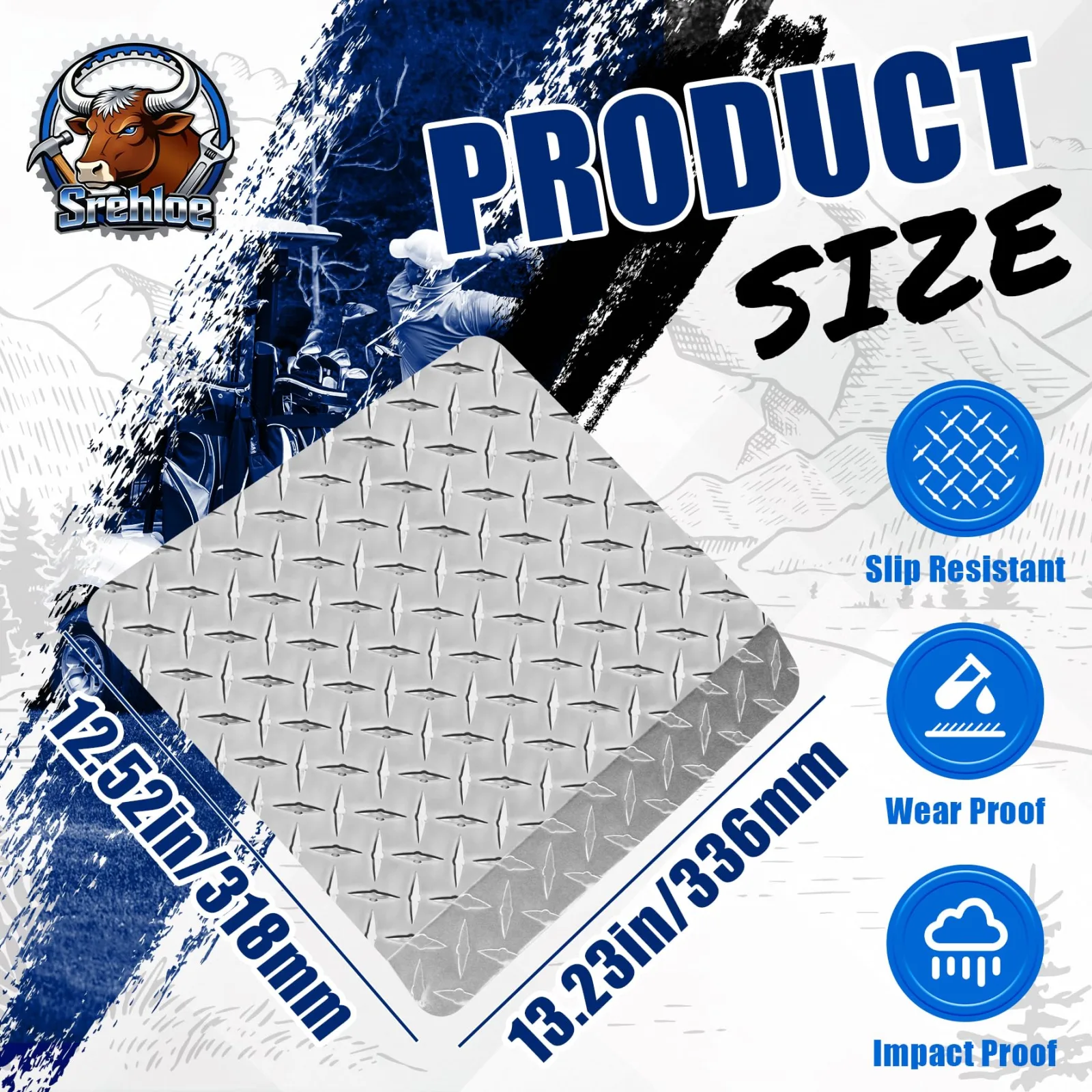 Srehloe Access Panel Cover for Club Car DS 1982+ image 2