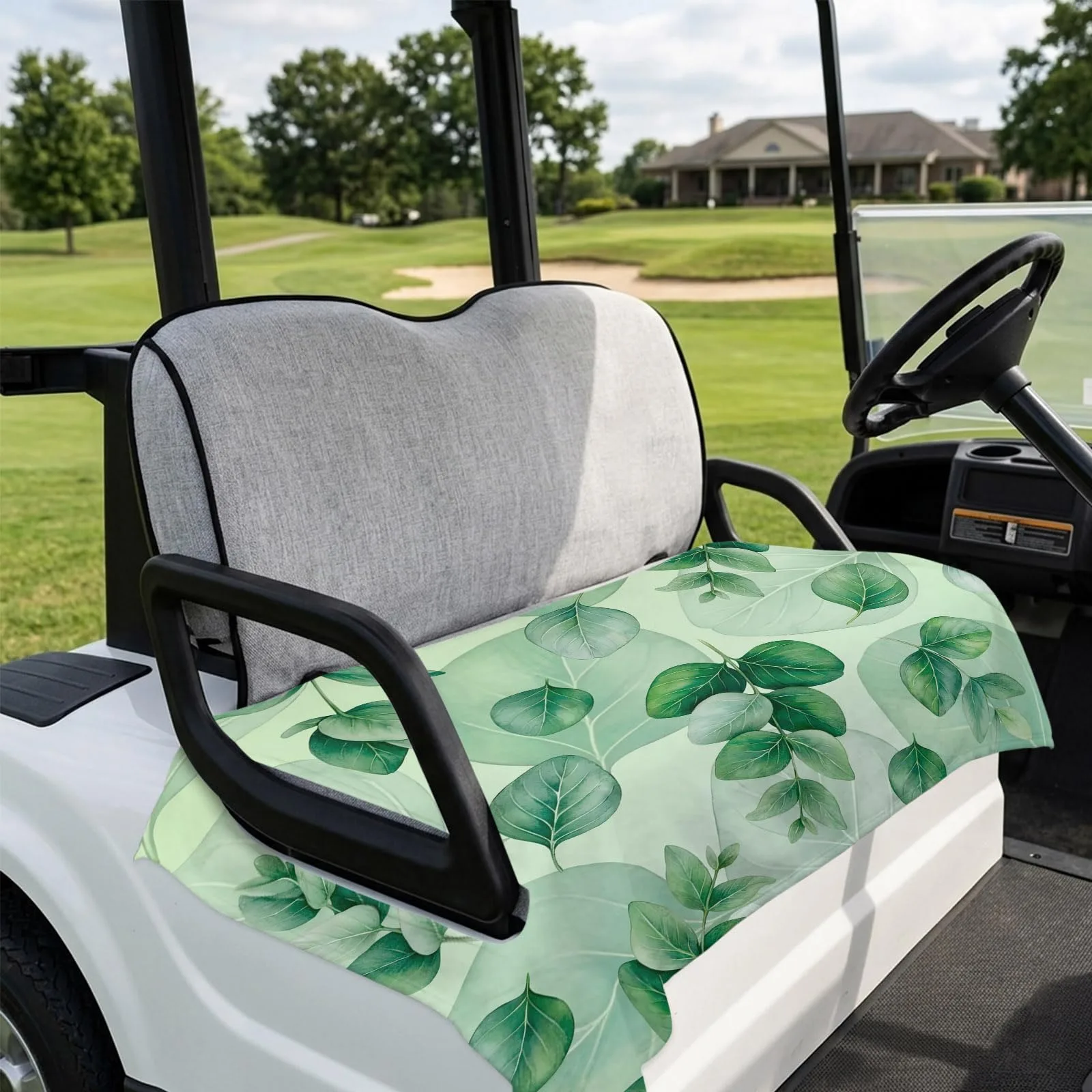 DecorLovee Sage Green Microfiber Golf Cart Seat Cover Towel 51x31 image 4