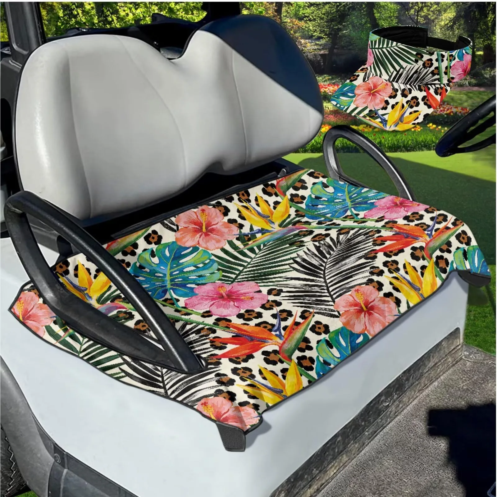 Yewattles Golf Cart Seat Cover for 2-Seat Club Car image 3