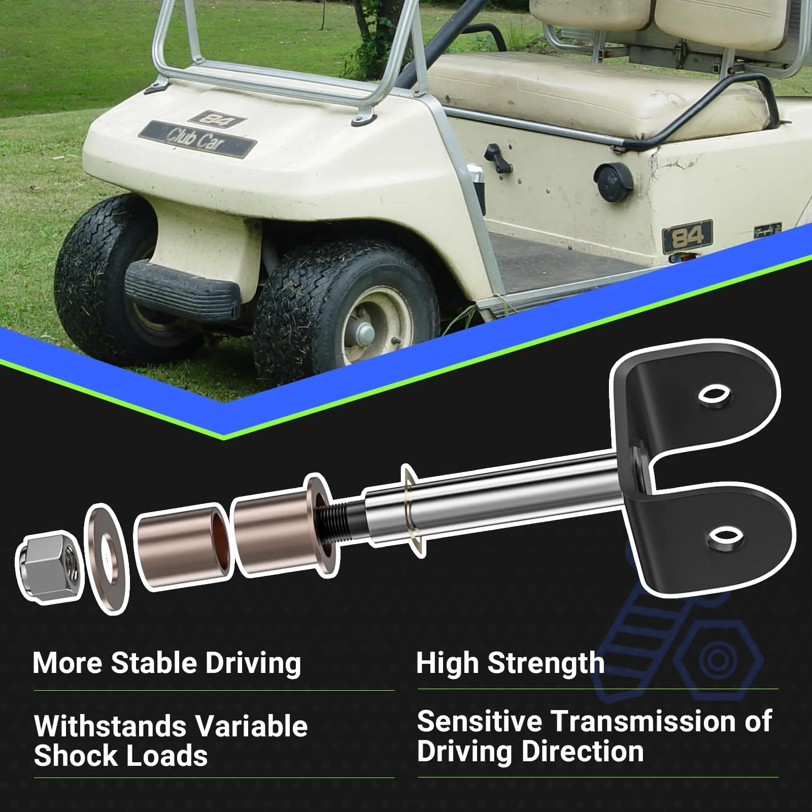 CLUBRALLY King Pin Repair Kit for Club Car DS 1981+ image 3