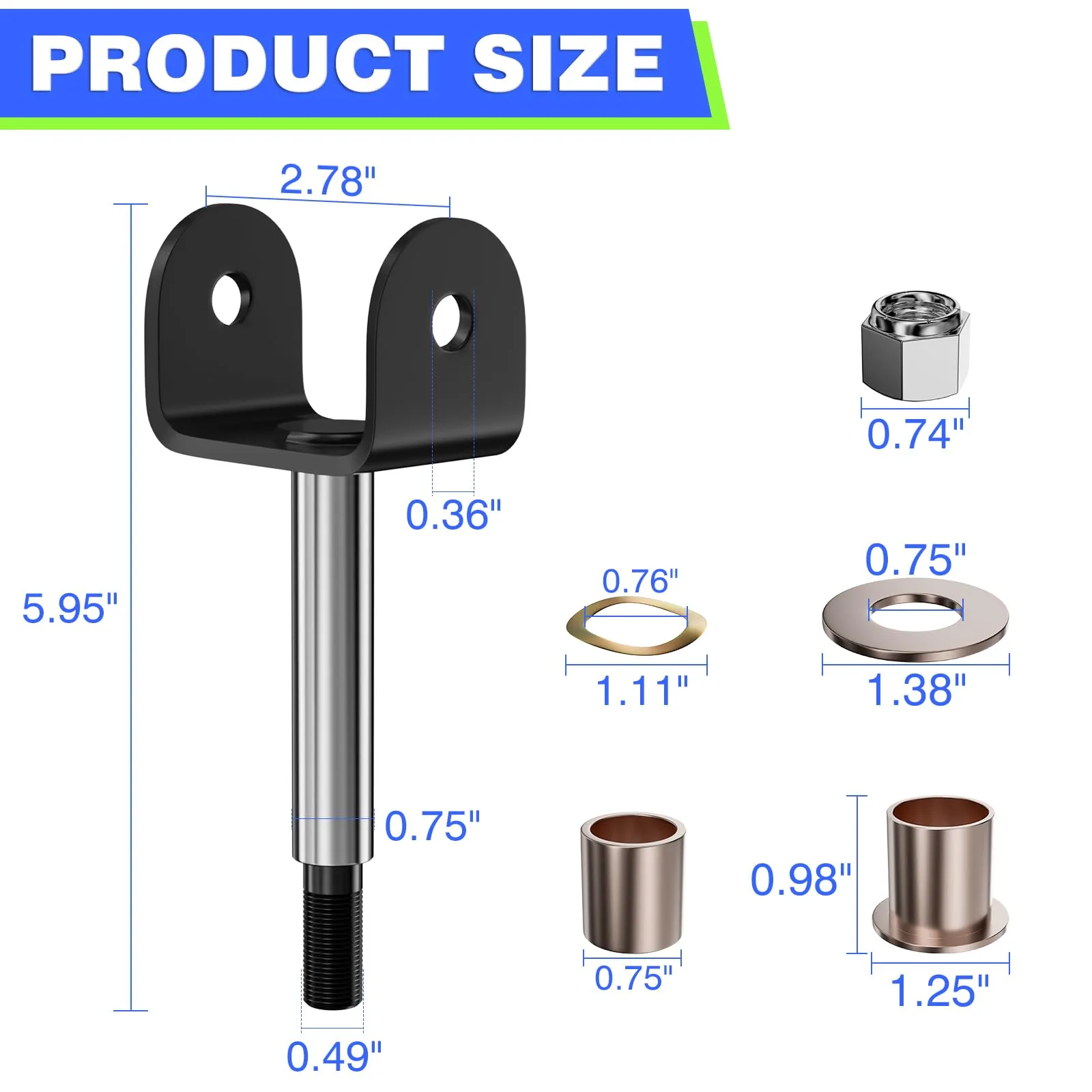 CLUBRALLY King Pin Repair Kit for Club Car DS 1981+ image 4