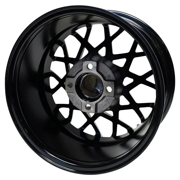 REVENGE RHOX 14x7 ET-25 Gloss Black Golf Cart Wheel image 4