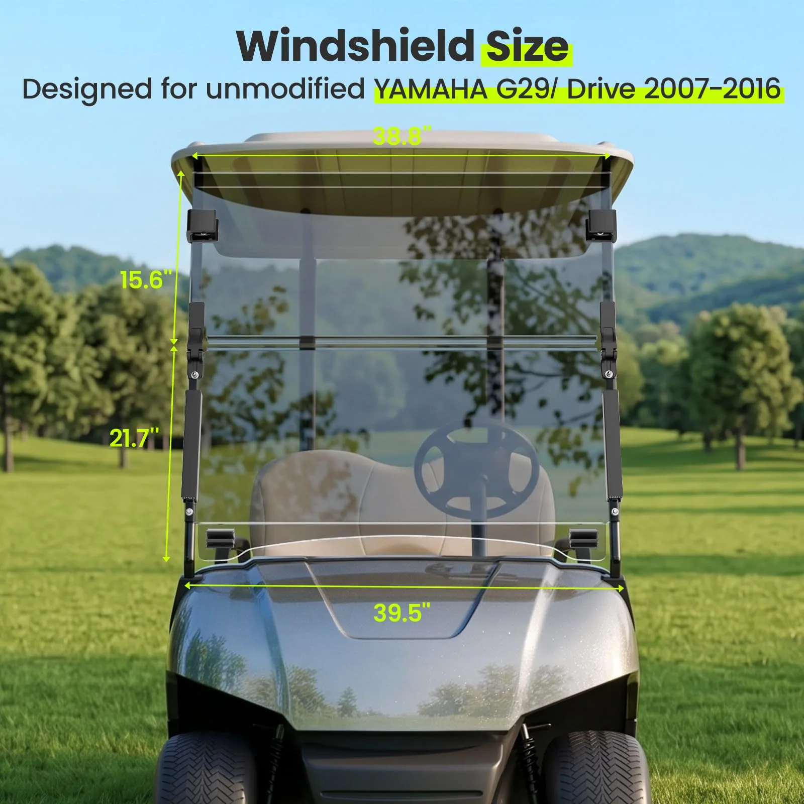 ENEKERP Windshield for Yamaha Drive G29, 2007-2016 image 3