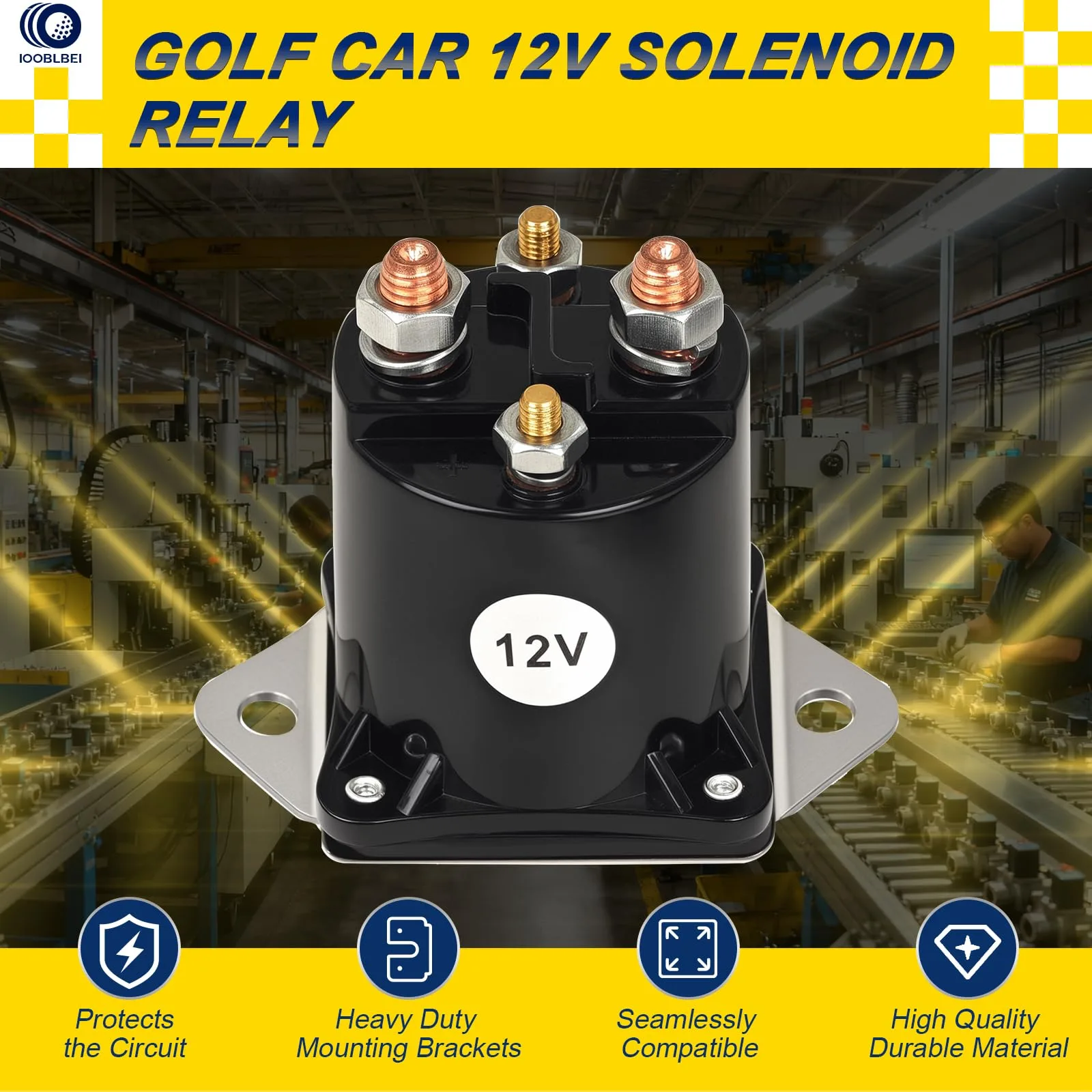 IOOBLBEI 12V Solenoid for Club Car DS & Precedent Gas Carts image 3