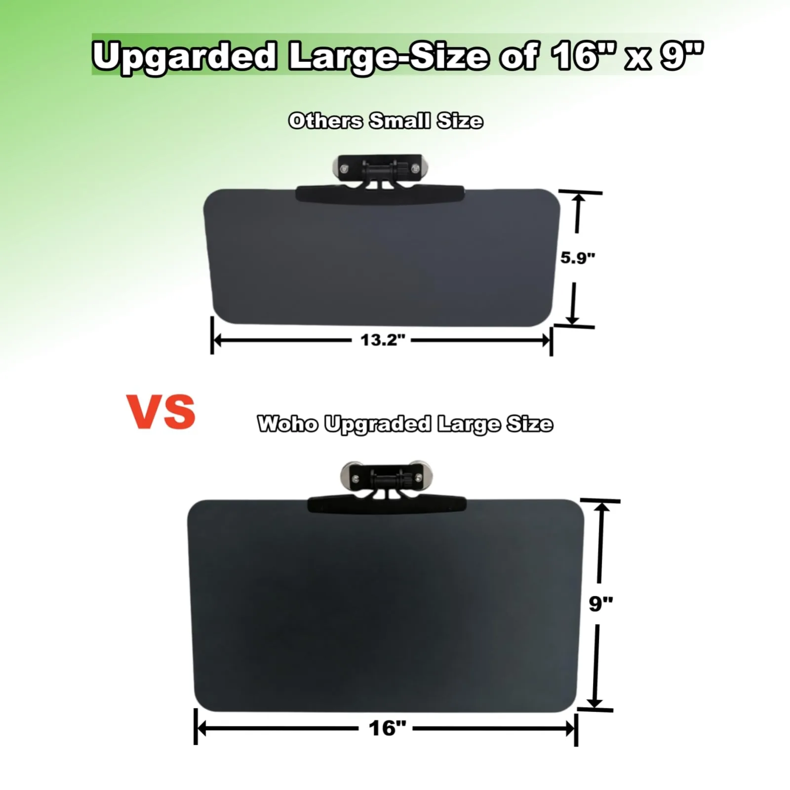 Woho Magnetic Golf Cart Sun Visor 16" x 9" (2-Pack) image 2
