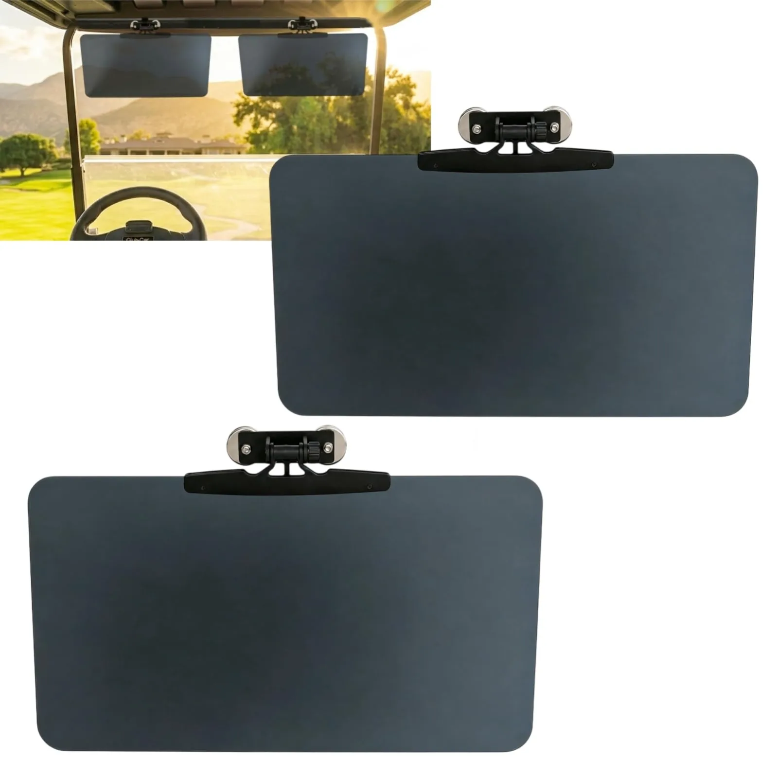 Woho Magnetic Golf Cart Sun Visor 16" x 9" (2-Pack)