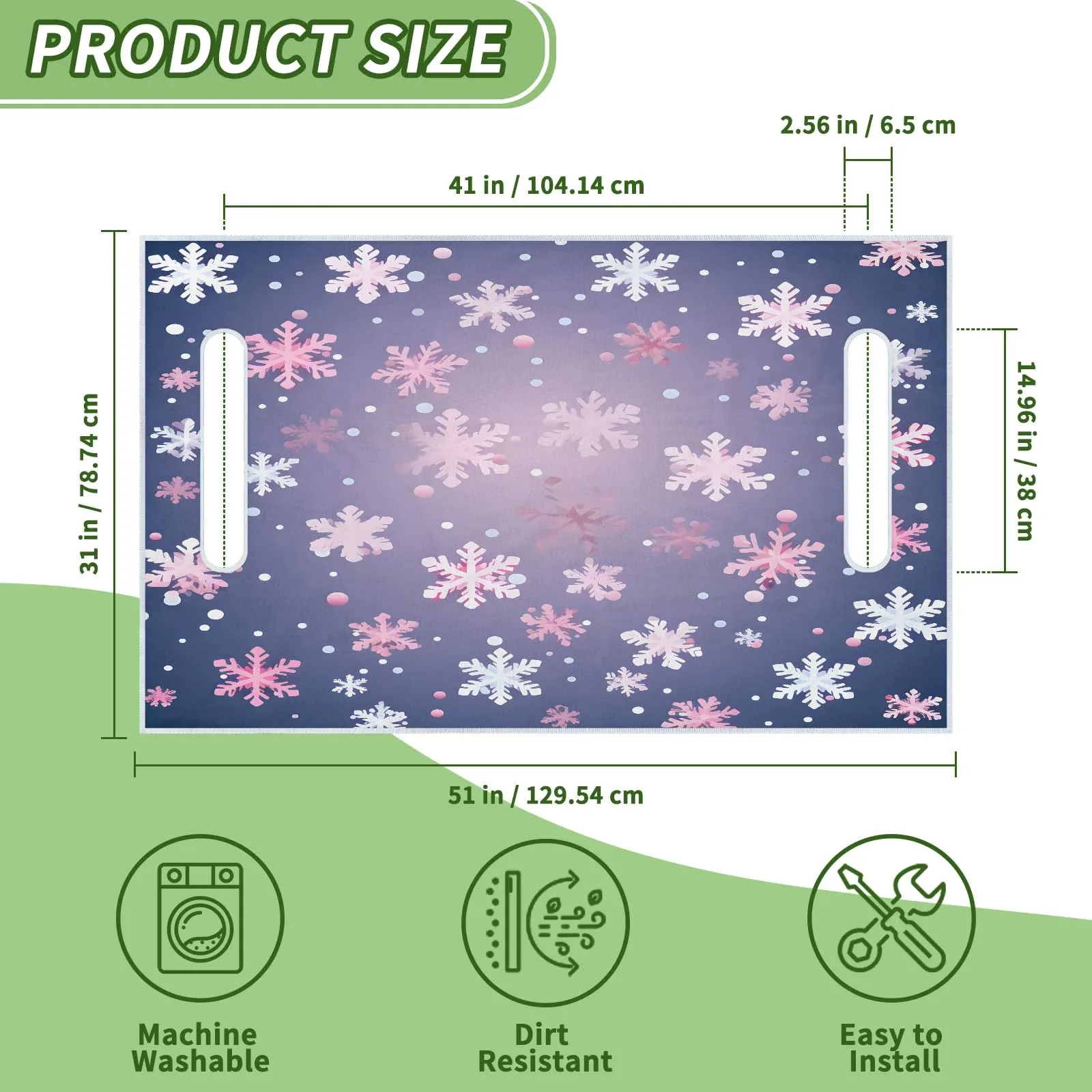Tiveruda Purple Snowflake Golf Cart Seat Cover image 2