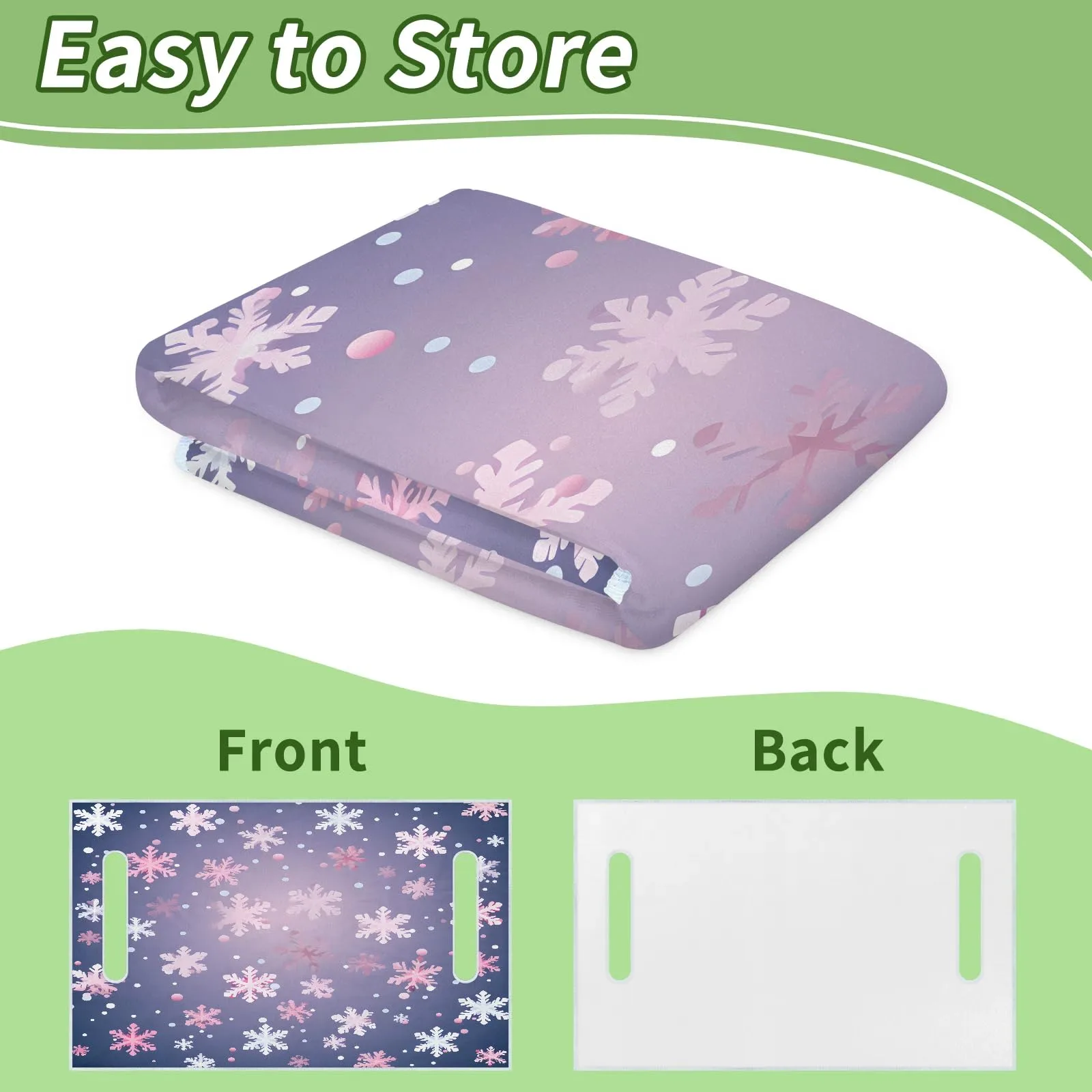Tiveruda Purple Snowflake Golf Cart Seat Cover image 4