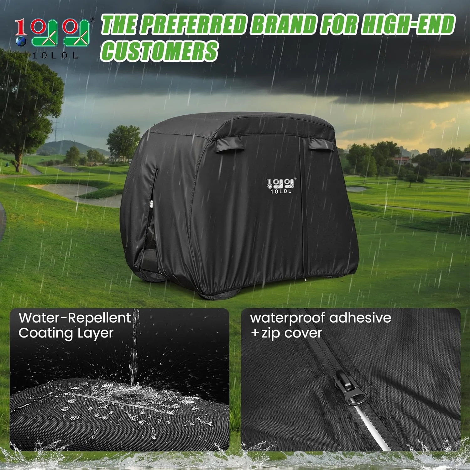 10L0L Golf Cart Cover and 36V Smart Charger Combo image 2