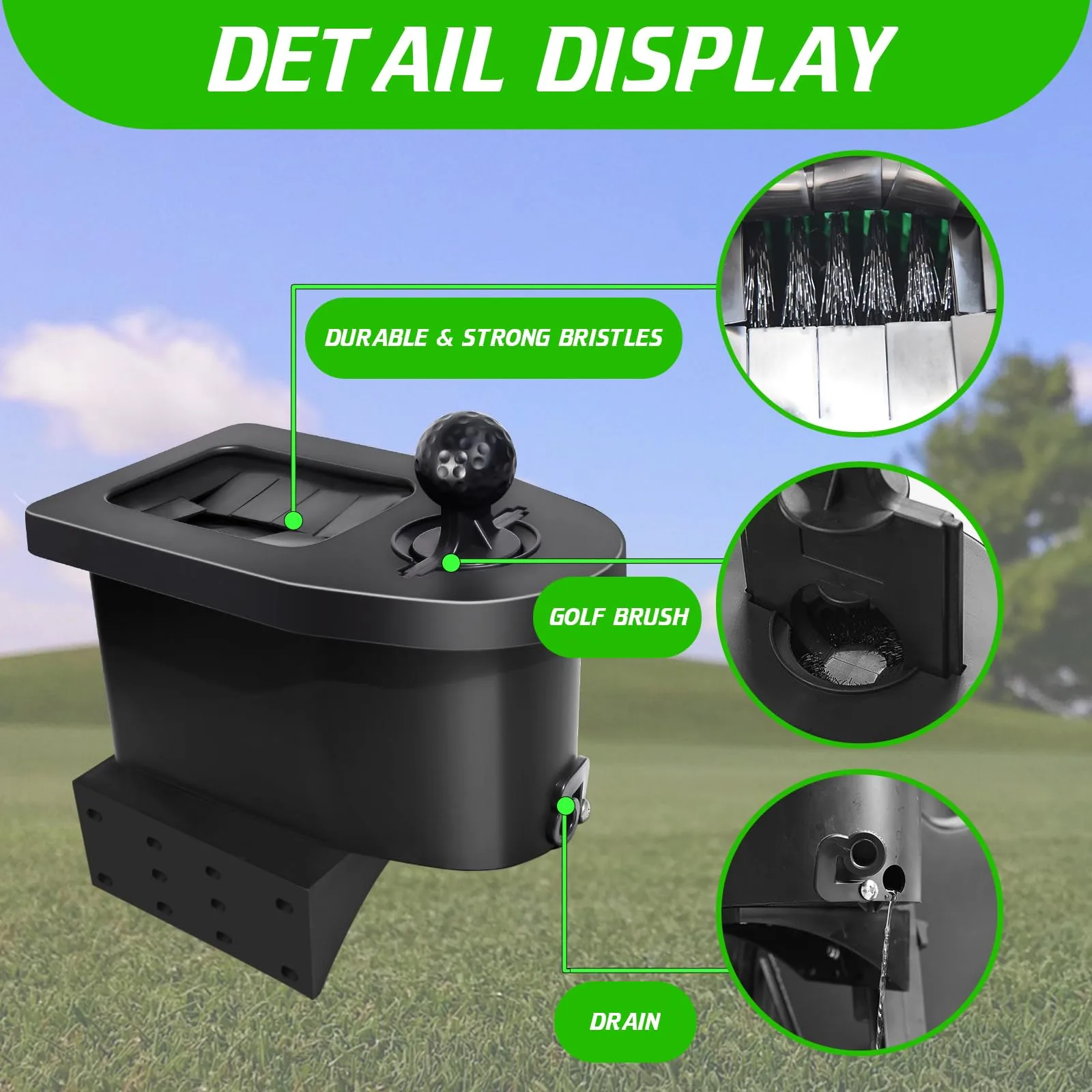 Shu-Ran GBW-04 Golf Cart Ball and Club Washer image 3