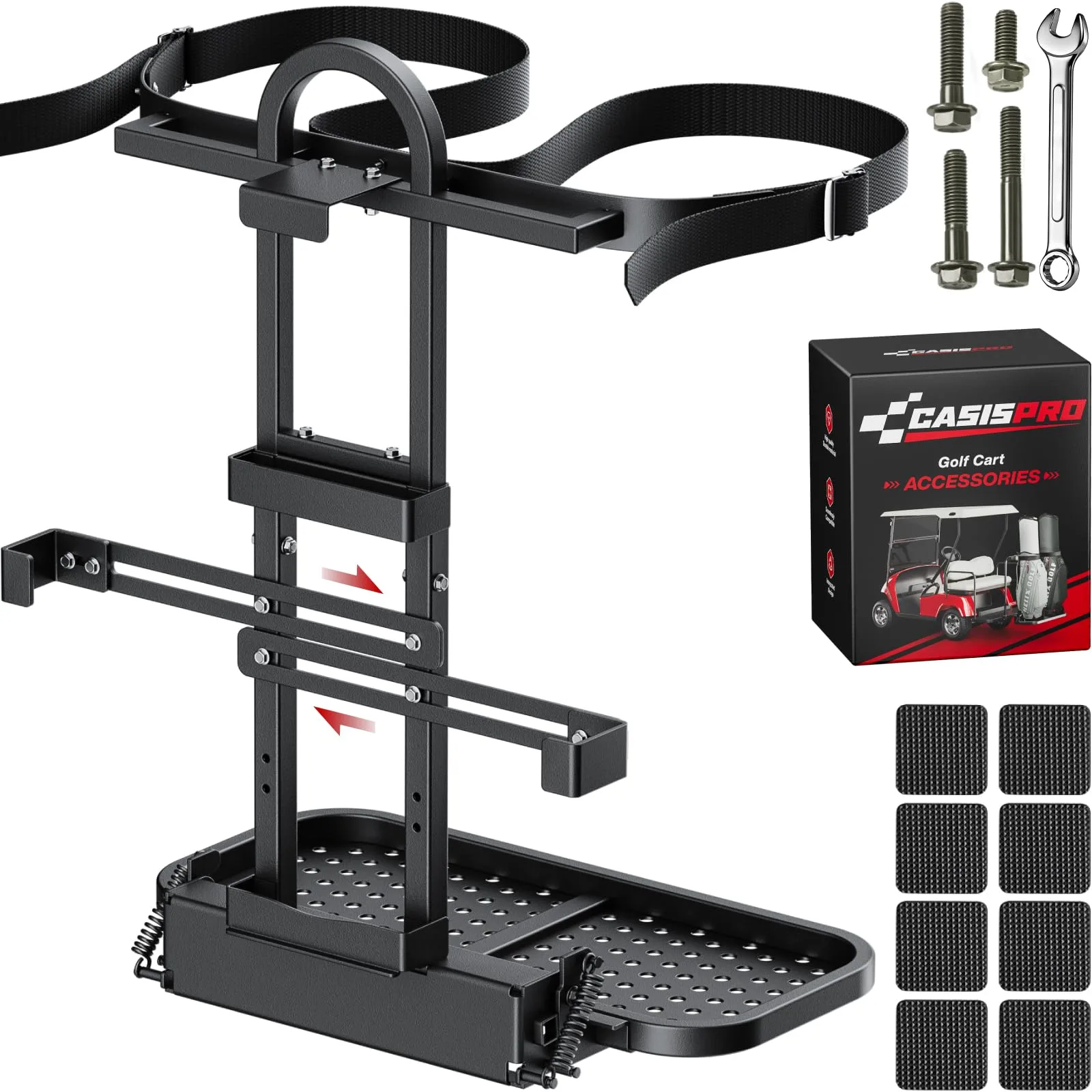 CASISPRO Foldable Golf Cart Bag Holder Rack