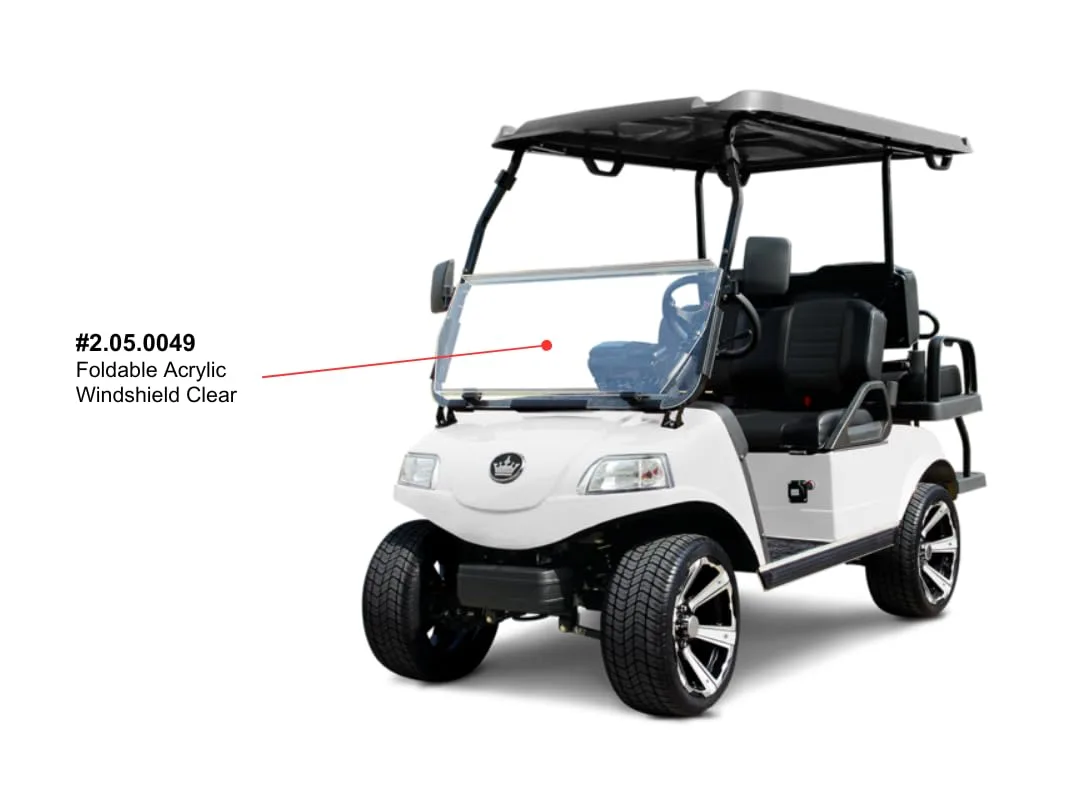 Evolution D2 Golf Cart Foldable Clear Windshield 2.05.0001 image 3