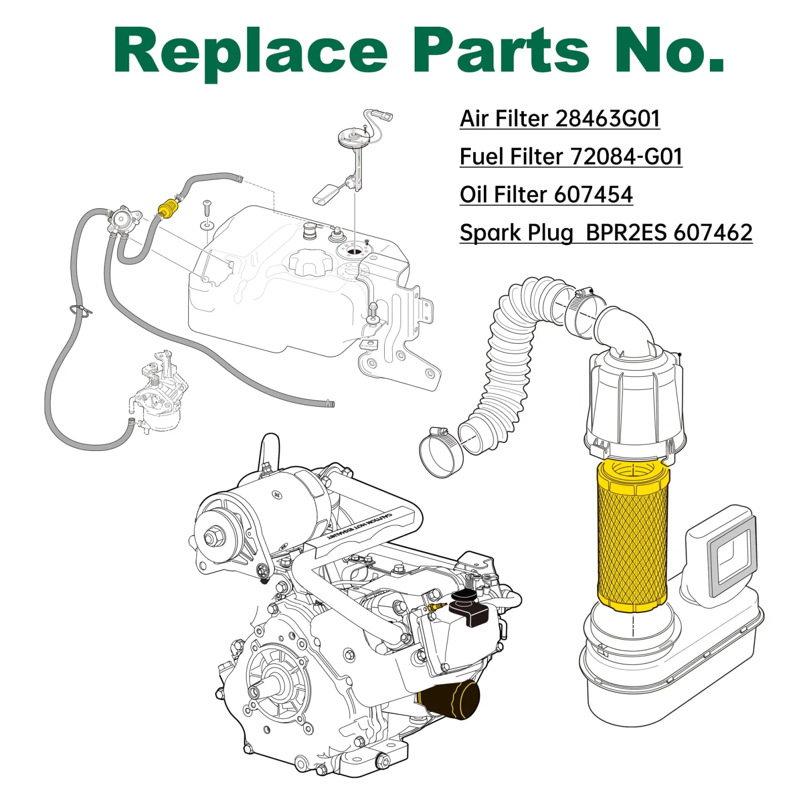 10L0L Tune-Up Kit for EZGO RXV and TXT Gas Carts image 4