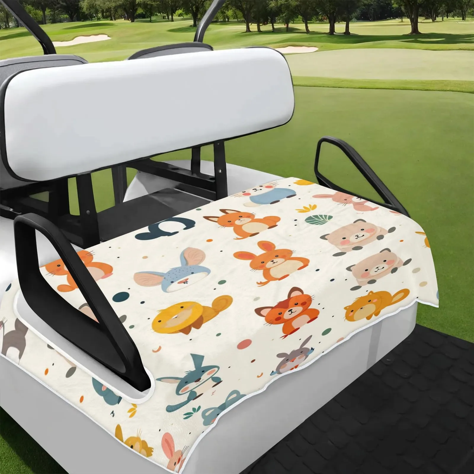 Tiveruda Golf Cart Seat Cover for 2-Person Seats