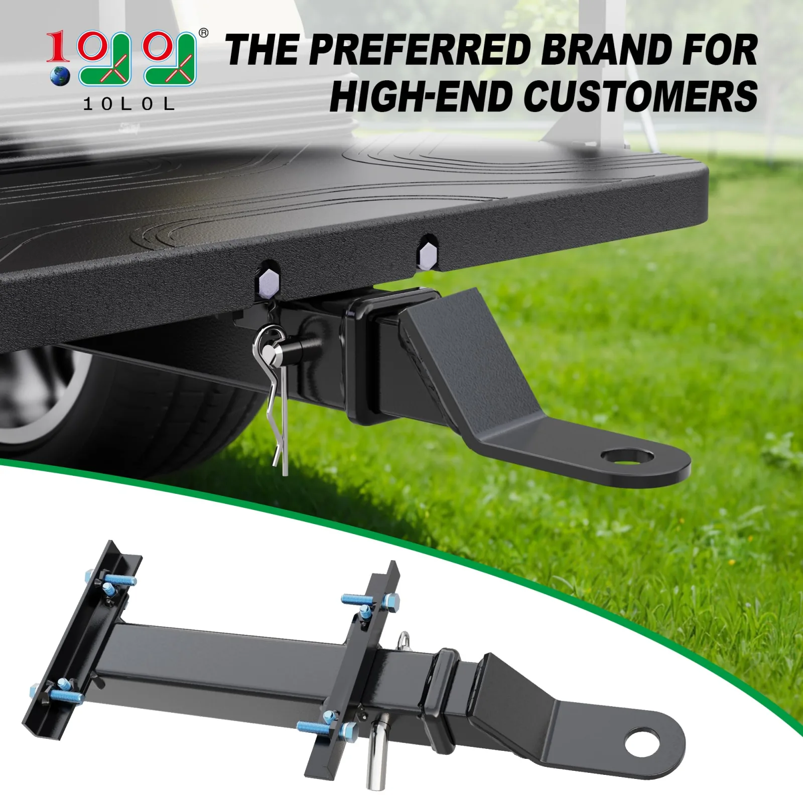 10L0L Universal Golf Cart Trailer Hitch Kit with 2-Inch Receiver image 2